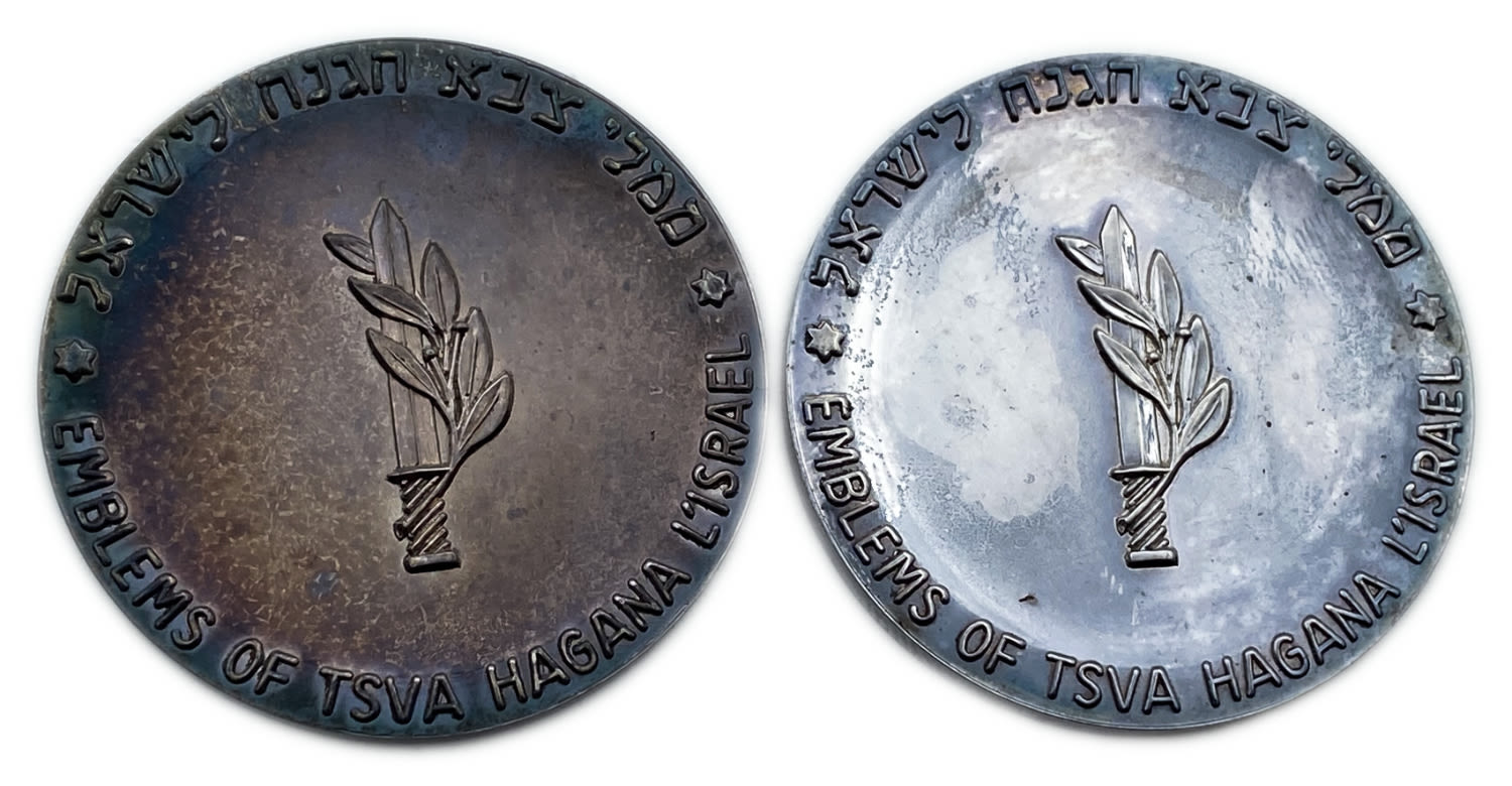 Israel - A pair of medals, symbols of the Israel Defense Forces 1961 - Silver? 38 mm - 1 0