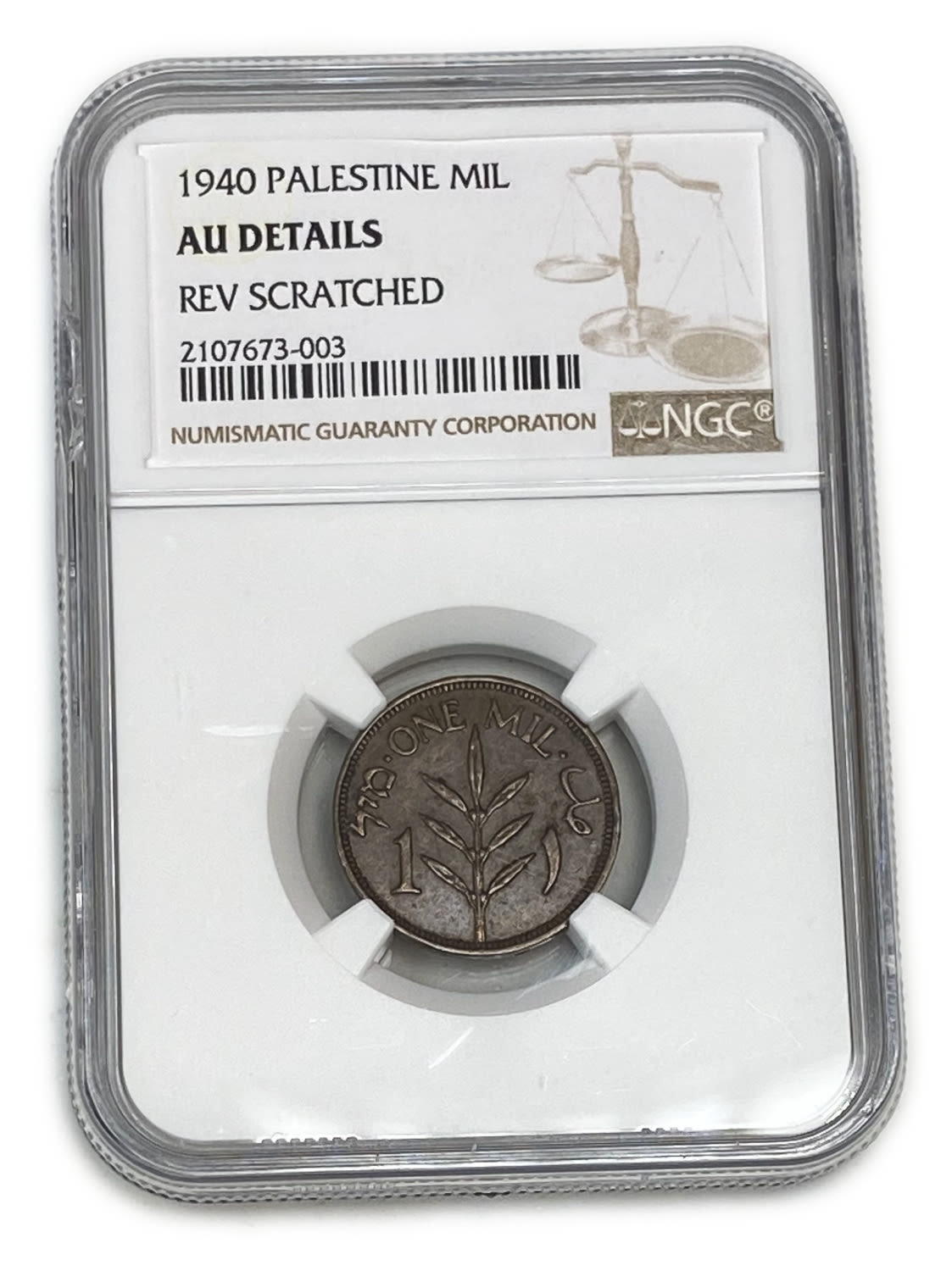Palestine - 1 Mil 1940 - NGC AU DETAILS - Key date
MIL, was the Hebrew name of the coin that was ... - 1 2