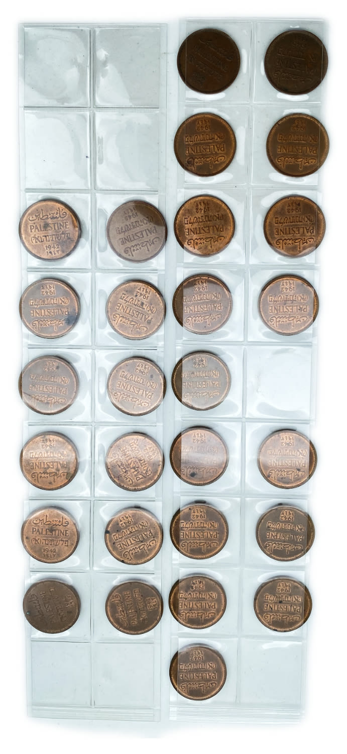 Palestine - Lot of 28 coins of 1 Mil 1942 - XF-UNC
MIL, was the Hebrew name of the coin that was ... - 1 0