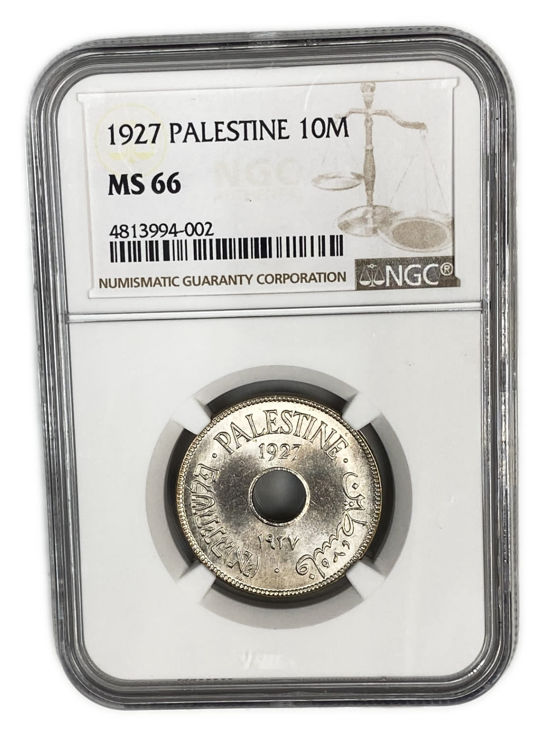 Palestine - 10 Mils 1927 - NGC 66 - UNC
MIL, was the Hebrew name of the coin that was legal in ... - 1 2