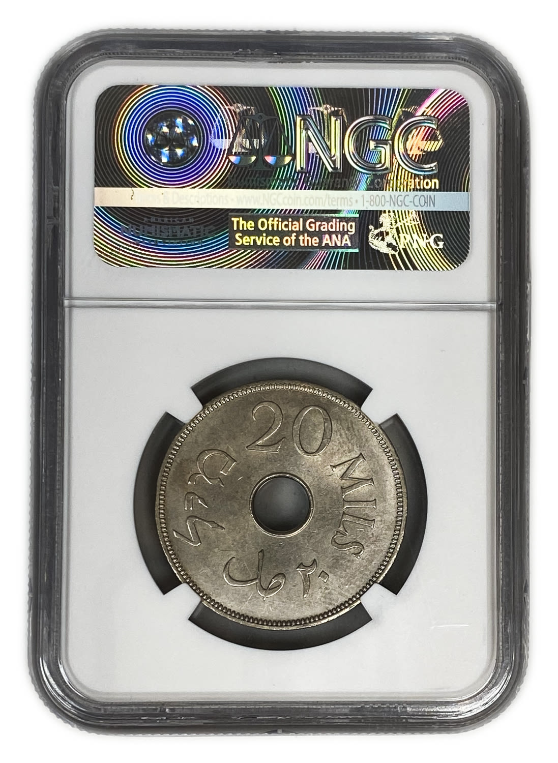 Palestine - 20 Mils 1941 - NGC 63 - UNC - RARE
The coin with the lowest mintage from all the 59 coins ... - 1 3
