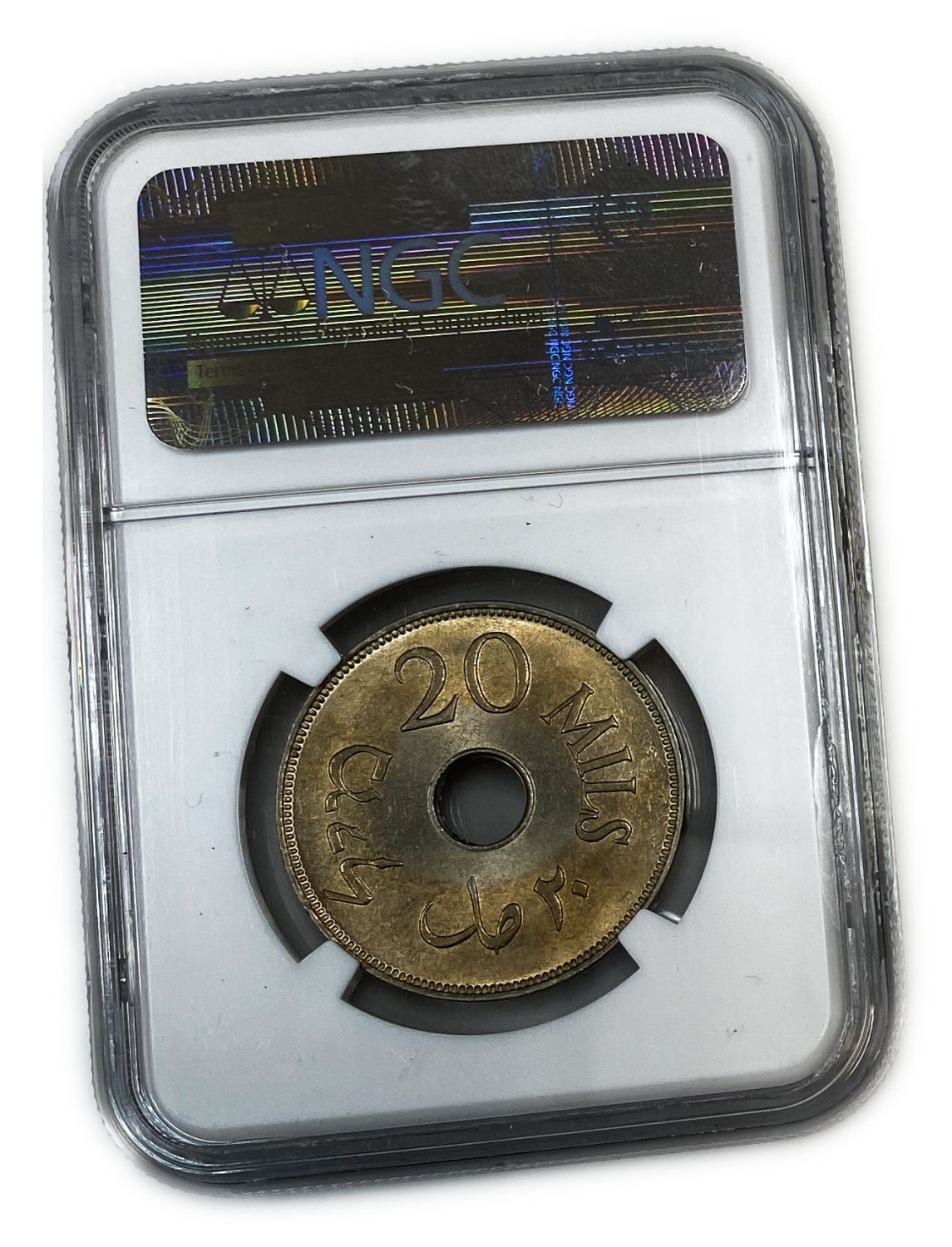 Palestine - 20 Mils 1935 - NGC MS 64 - Rare in this high level
There are only 5 coins ... - 1 3
