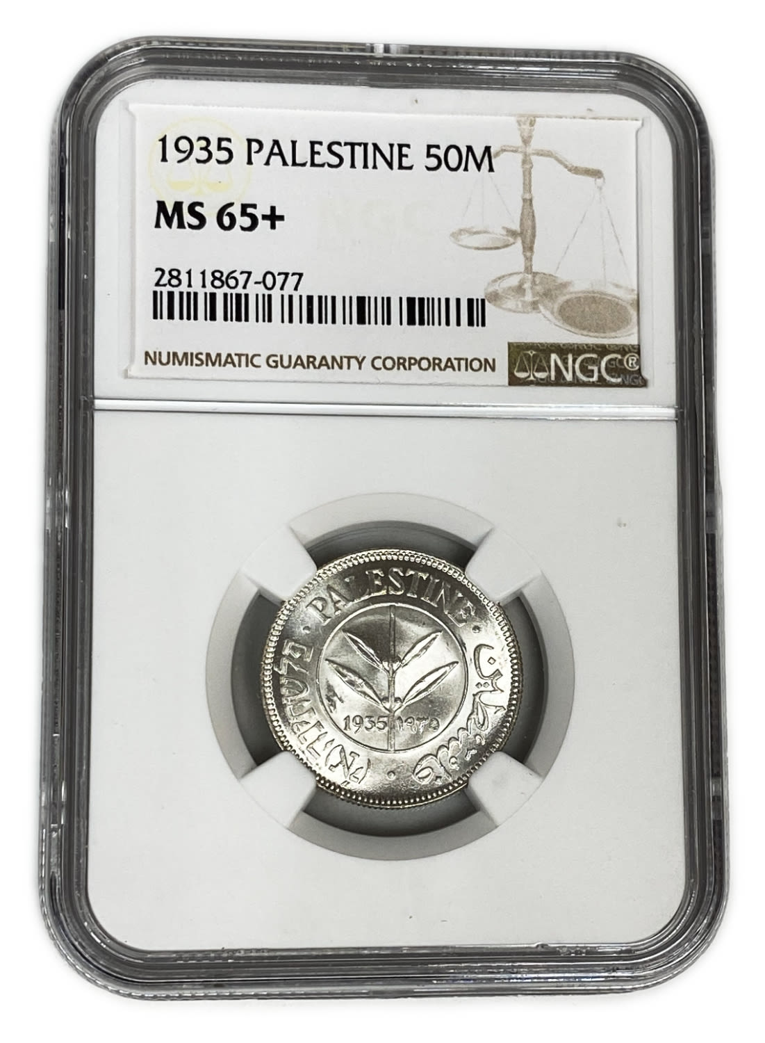 Palestine - 50 Mils 1935 - NGC 65+ - UNC
Mil was the Hebrew name of the coin that was legal in ... - 1 2