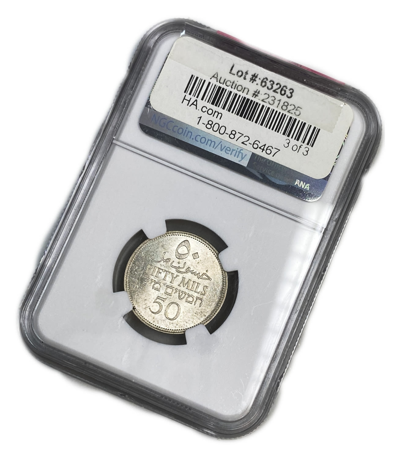 Palestine - 50 Mils 1935 - NGC MS 63
Mil was the Hebrew name of the coin that was legal in Israel ... - 1 3