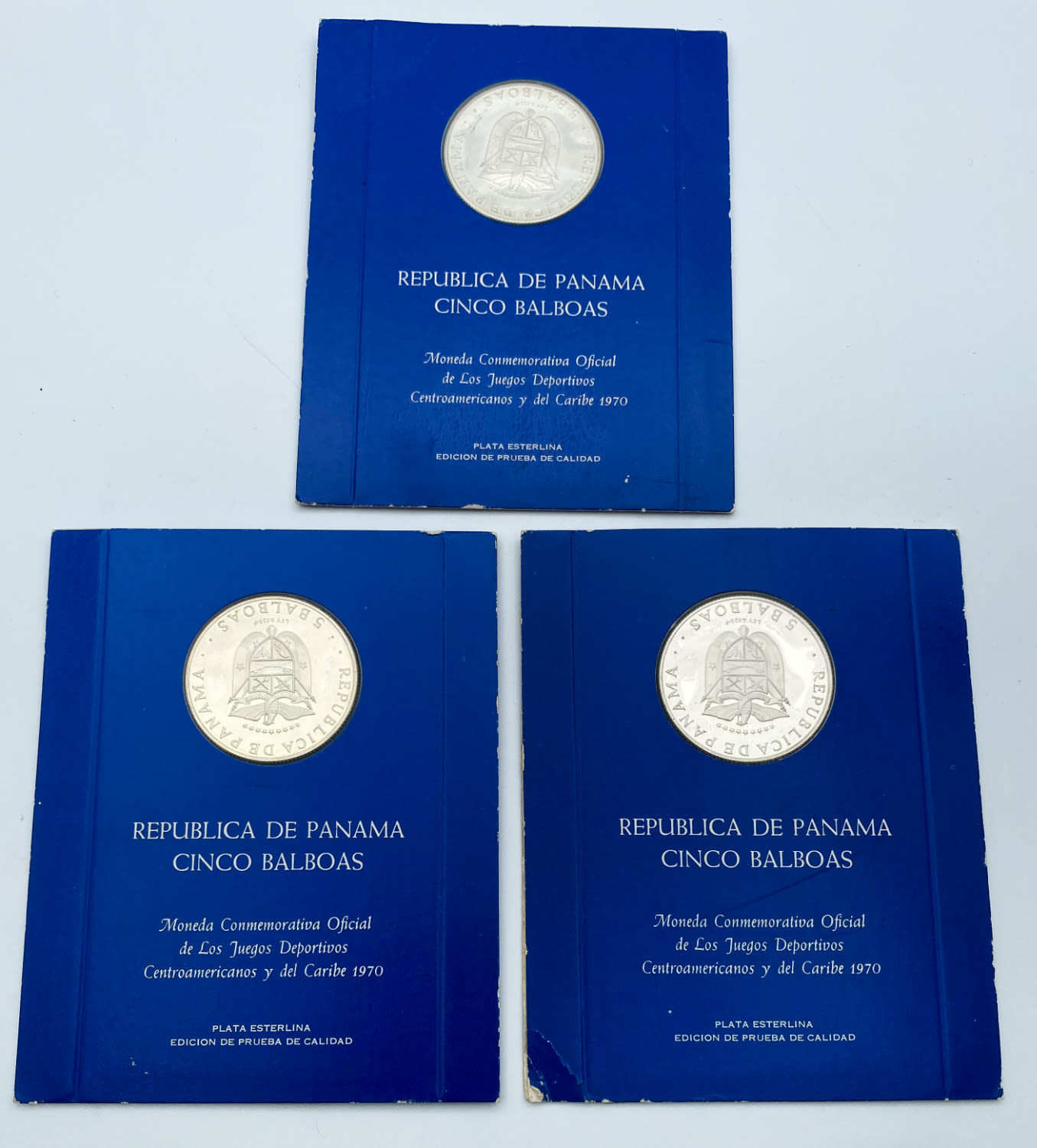 Panama - Lot of 3 coins, 5 Balboas Central American Games - Silver 925, 35.7g, 38.5mm
Commemorative ... - 1 1