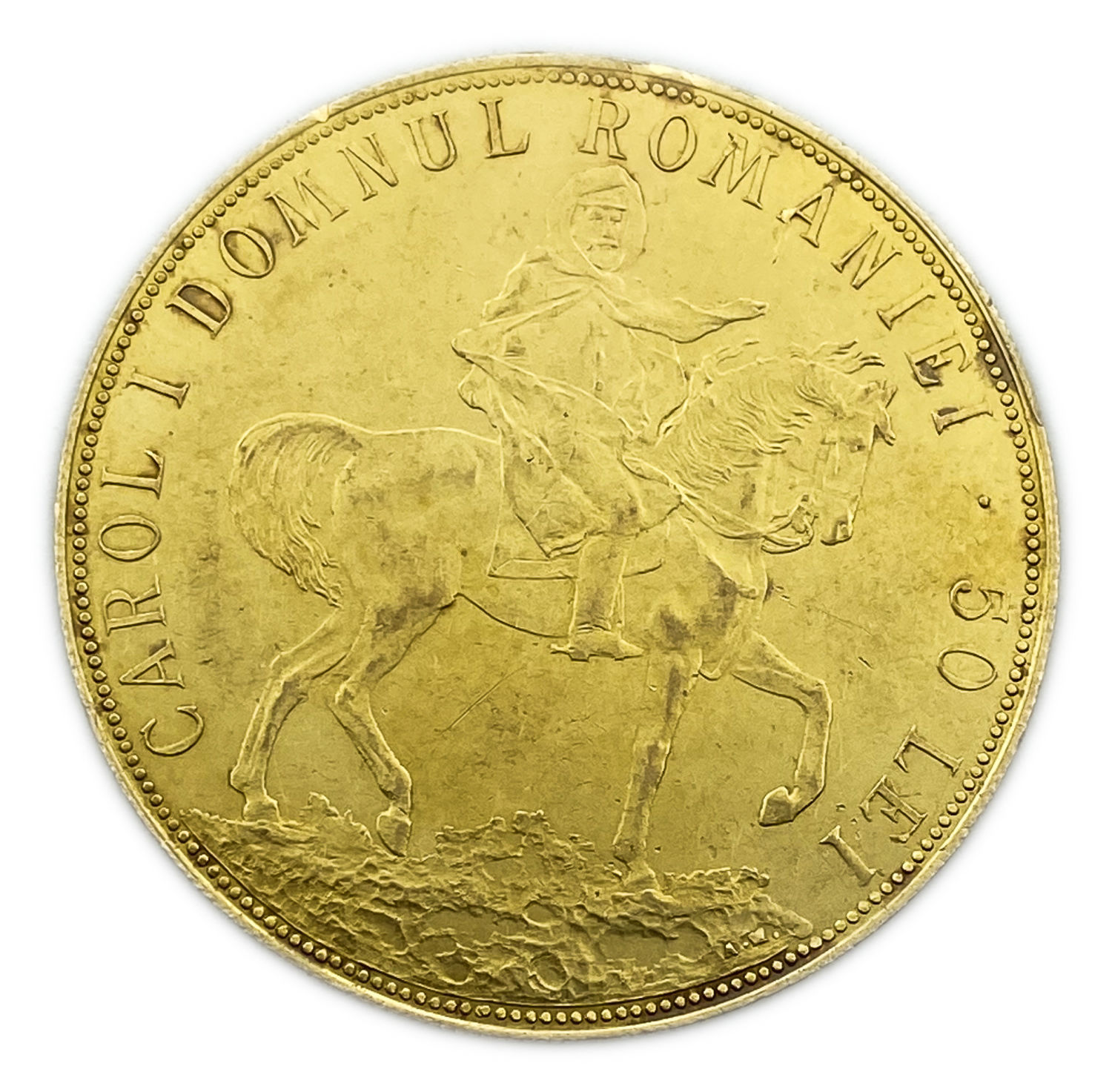 Romania - 50 Lei 1906 - Carol I Reign of Carol I - Rare - Gold 900, 16.1g, 35mm
Mintage: 28 ... - 1 1