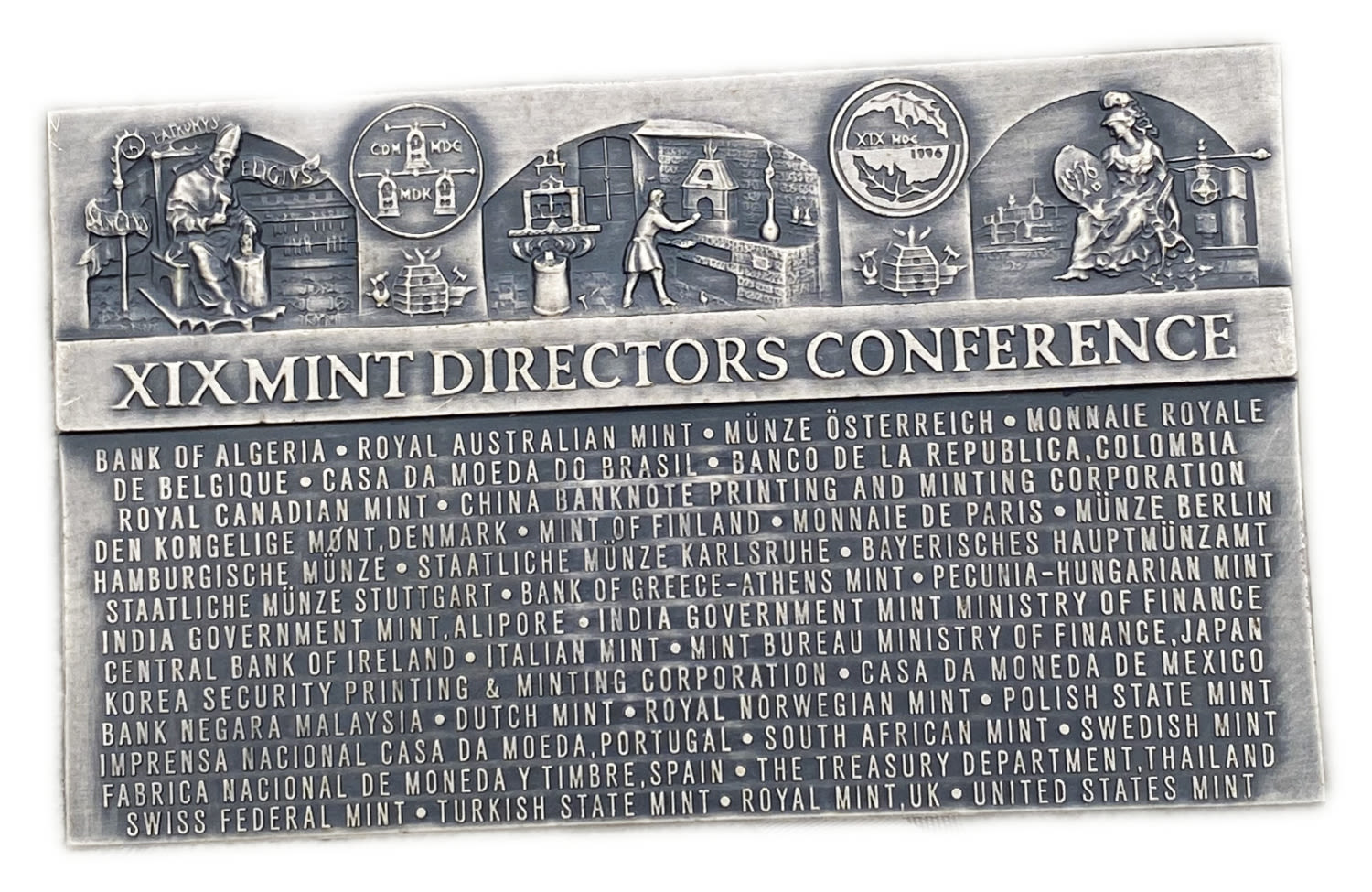 Poland - Mint directors conference 1996 - warsaw silver polish state mint - 161g, 55 X 90 mm - 1 2