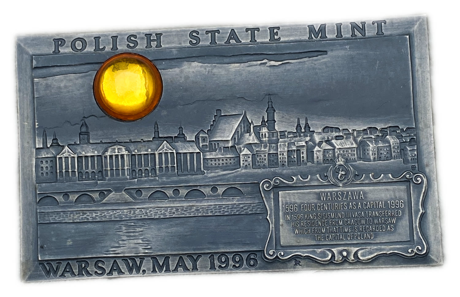 Poland - Mint directors conference 1996 - warsaw silver polish state mint - 161g, 55 X 90 mm - 1 1