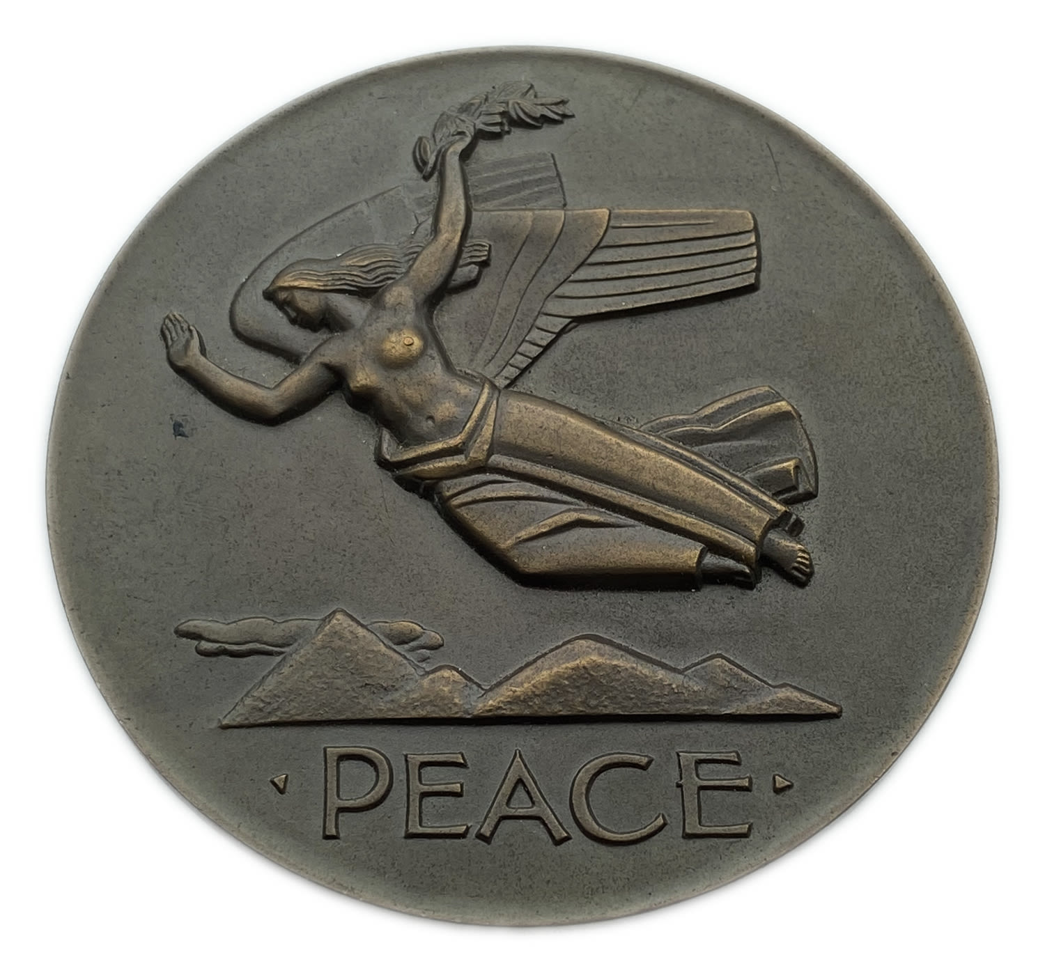 USA - Society Of Medalists Medal Savagery of War Hope of Peace 14th Issue by Albert Stewart - 72.5mm ... - 1 1