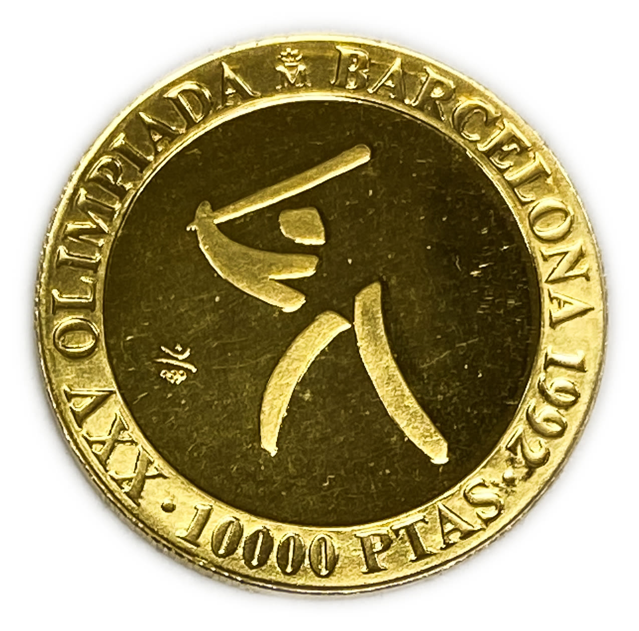 Spain - 10 000 Pesetas 1992 - Baseball, Summer Olympics in Barcelona - Gold 999, 3.37g ... - 1 1