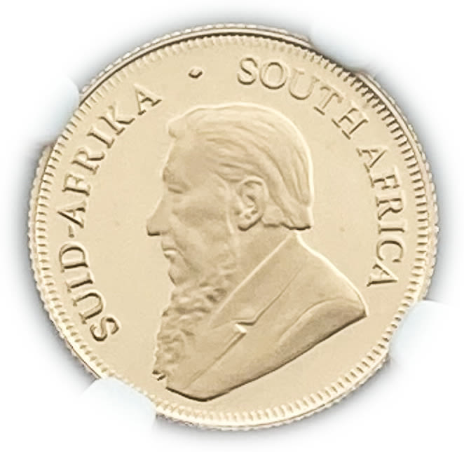 South Africa - 1/10 Ounce Krugerrand - NGC MS 70 ULTRA CAMEO - Gold 917, 3.39g, 16.5mm
Obverse ... - 1 0