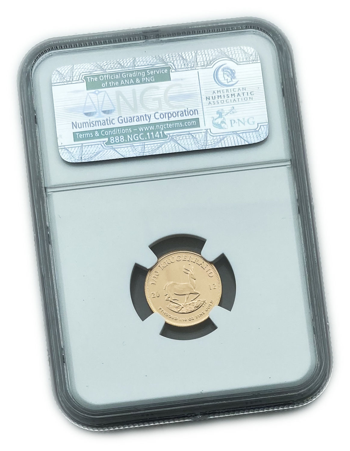 South Africa - 1/10 Ounce Krugerrand - NGC MS 70 ULTRA CAMEO - Gold 917, 3.39g, 16.5mm
Obverse ... - 1 3