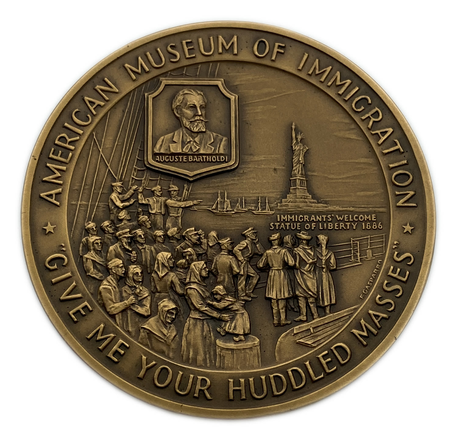 USA - Statue of Liberty Centennial American Museum of Immigration medal - Bronze, 110g, 65 mm
... - 1 1
