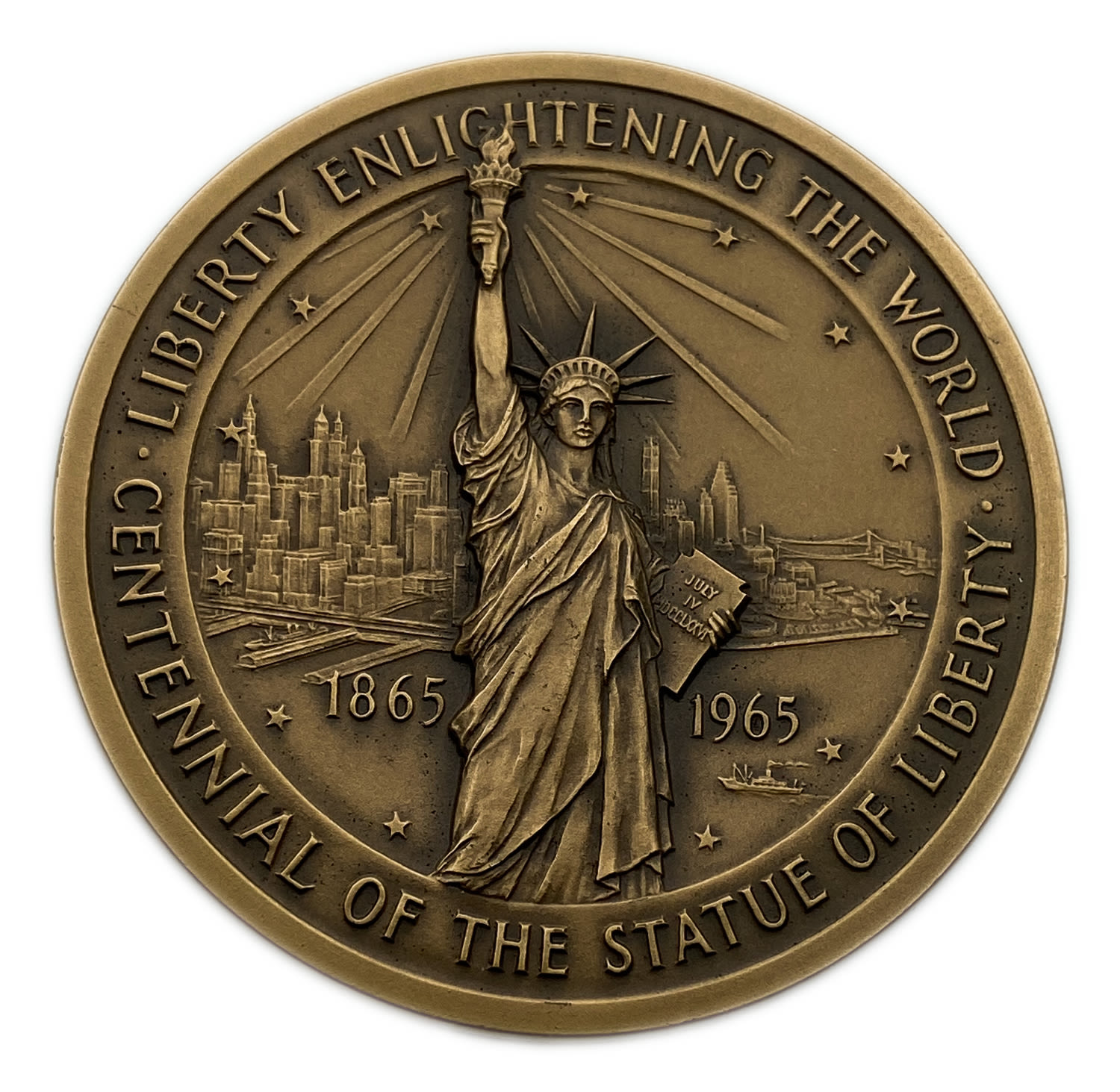 USA - Statue of Liberty Centennial American Museum of Immigration medal - Bronze, 110g, 65 mm
... - 1 0
