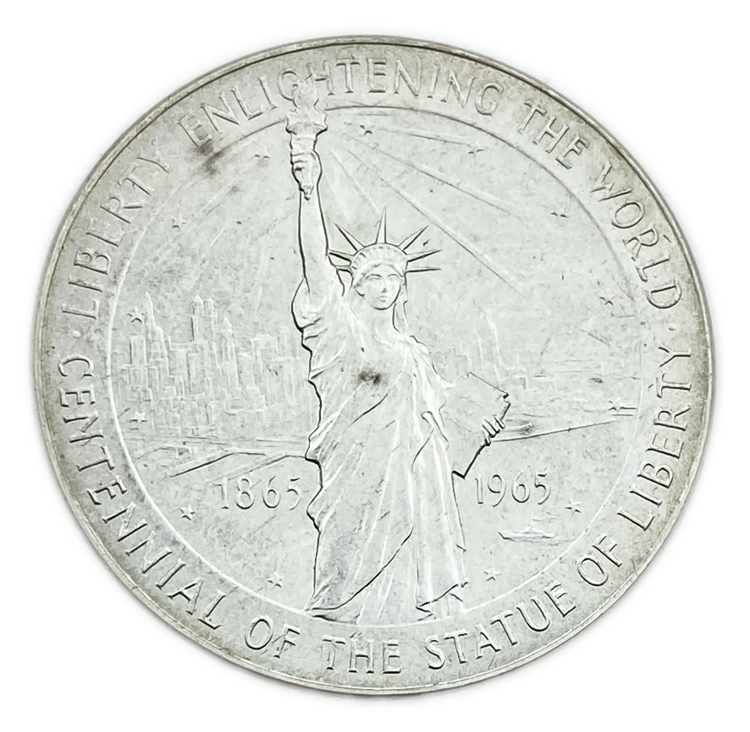 USA - Statue of Liberty Centennial American Museum of Immigration medal - Silver 900, 19.8g ... - 1 0