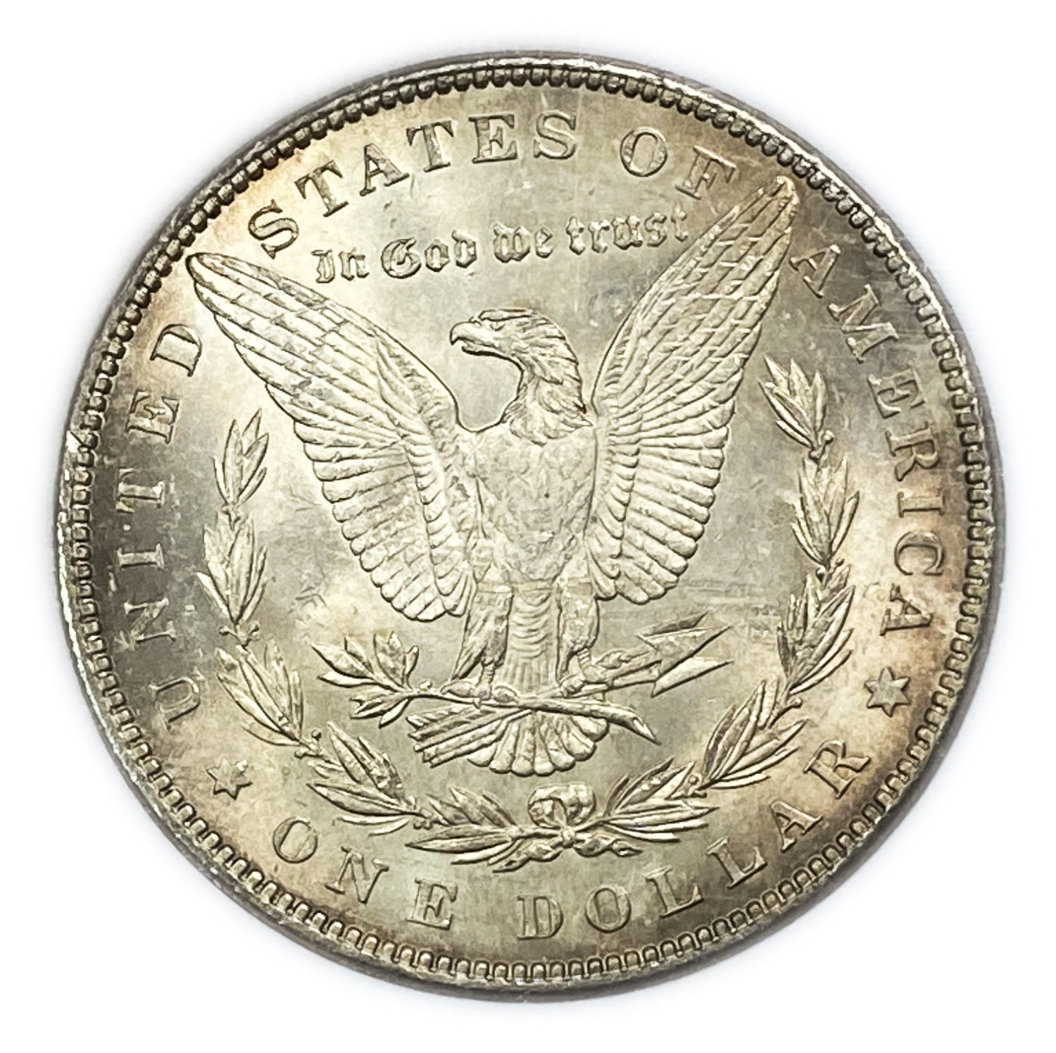 USA - Pair of coins 1 Morgan Dollar 1886 - UNC - The source of the color of the ocins is unknowned - Silver ... - 1 4