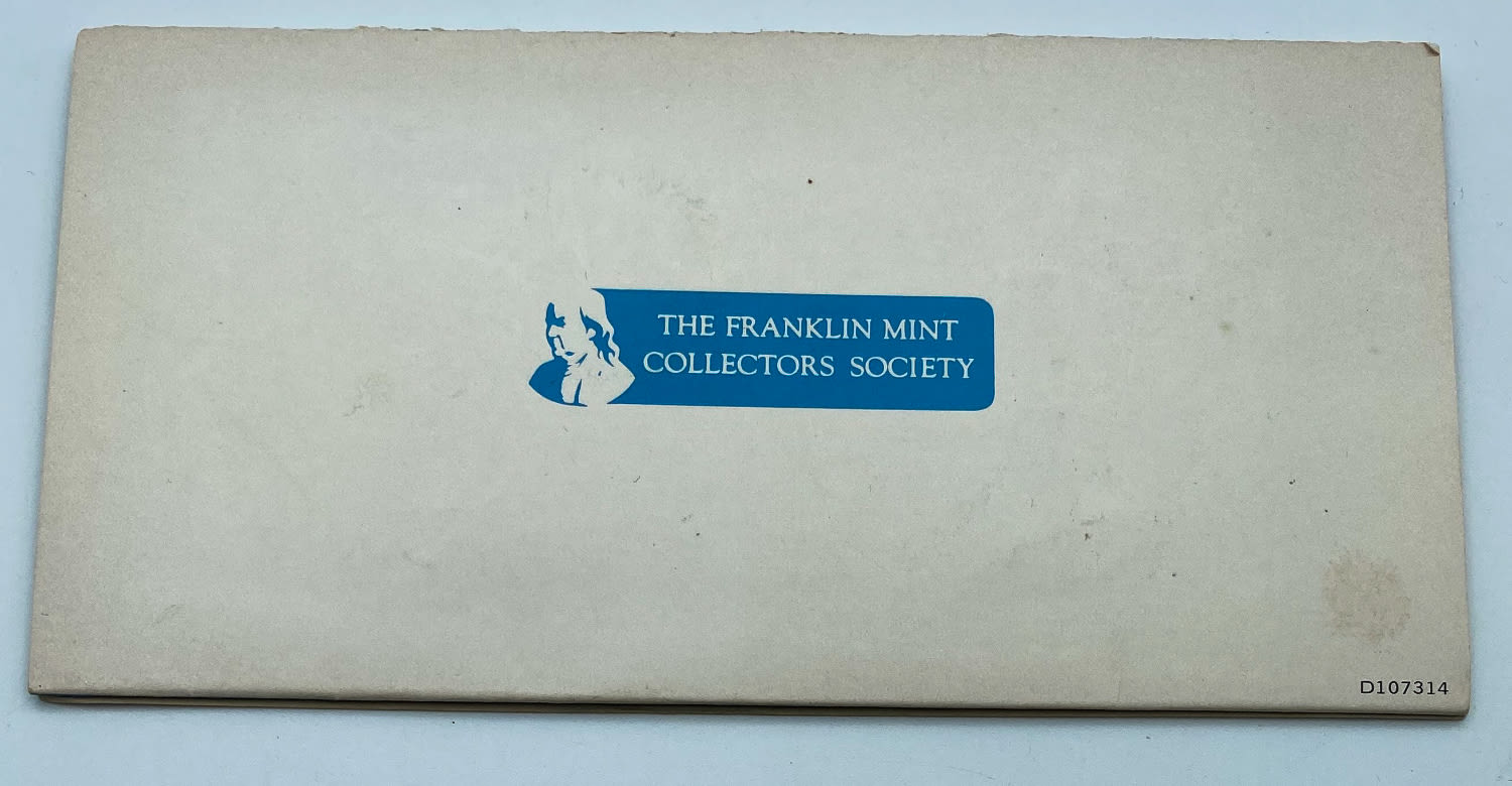 USA - Franklin Mint Collector's Society Member Silver Coin Token card sealed - 1976 - Silver 925 with gold 999 ... - 1 3