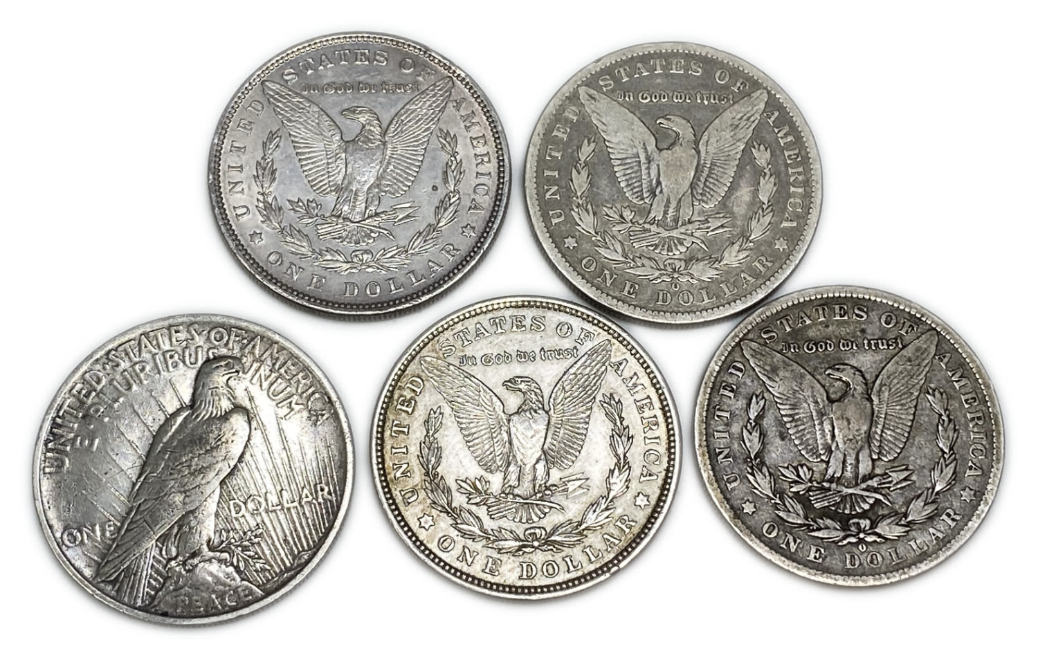 USA - Lot of 5 coins, 1 Morgan and Liberty Dollar 1884, 1887, 1889, 1921, 1922 - F-XF - Silver
The ... - 1 1