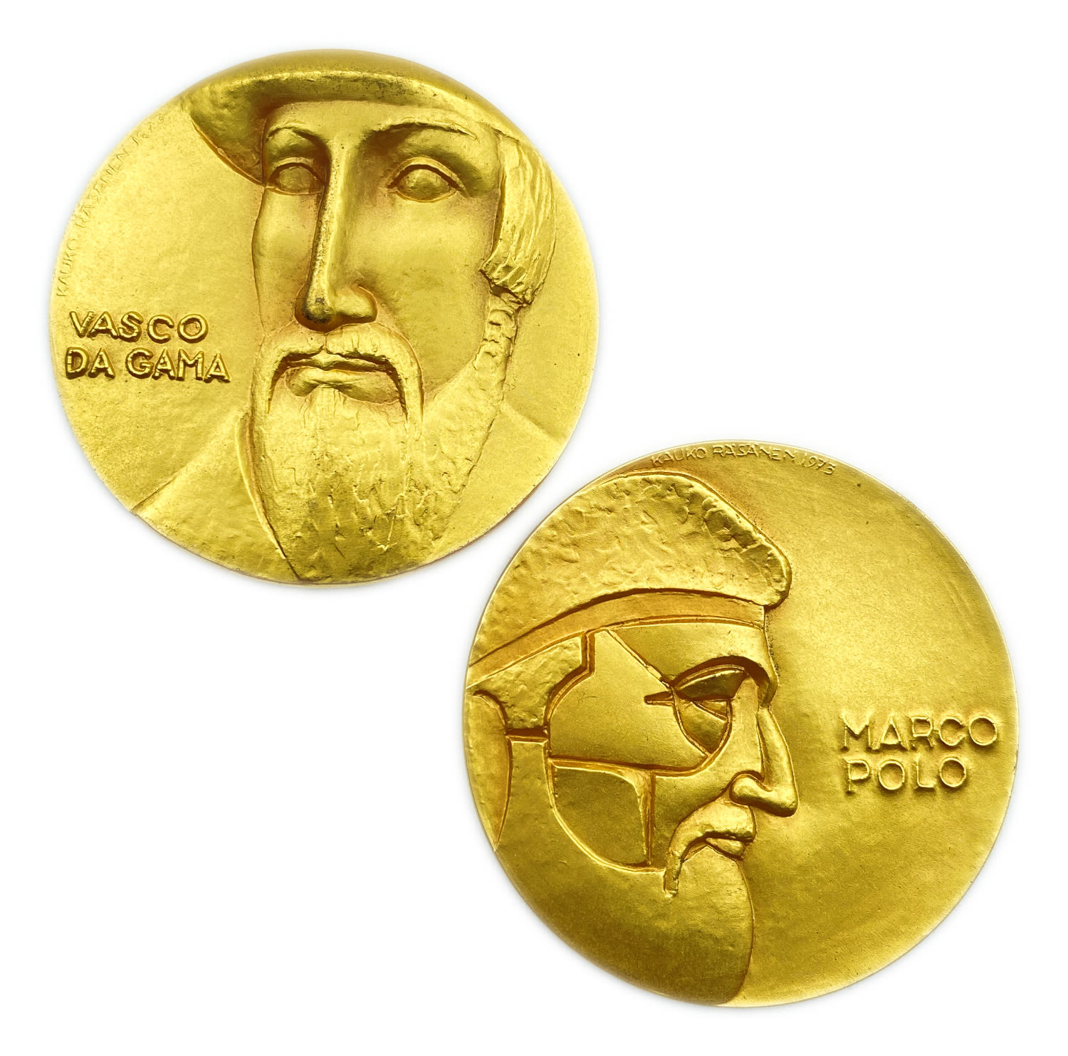 World - A pair of medals on the subject of explorers, Marco Polo, Vasco de Gama
Marco Polo was ... - 1 0