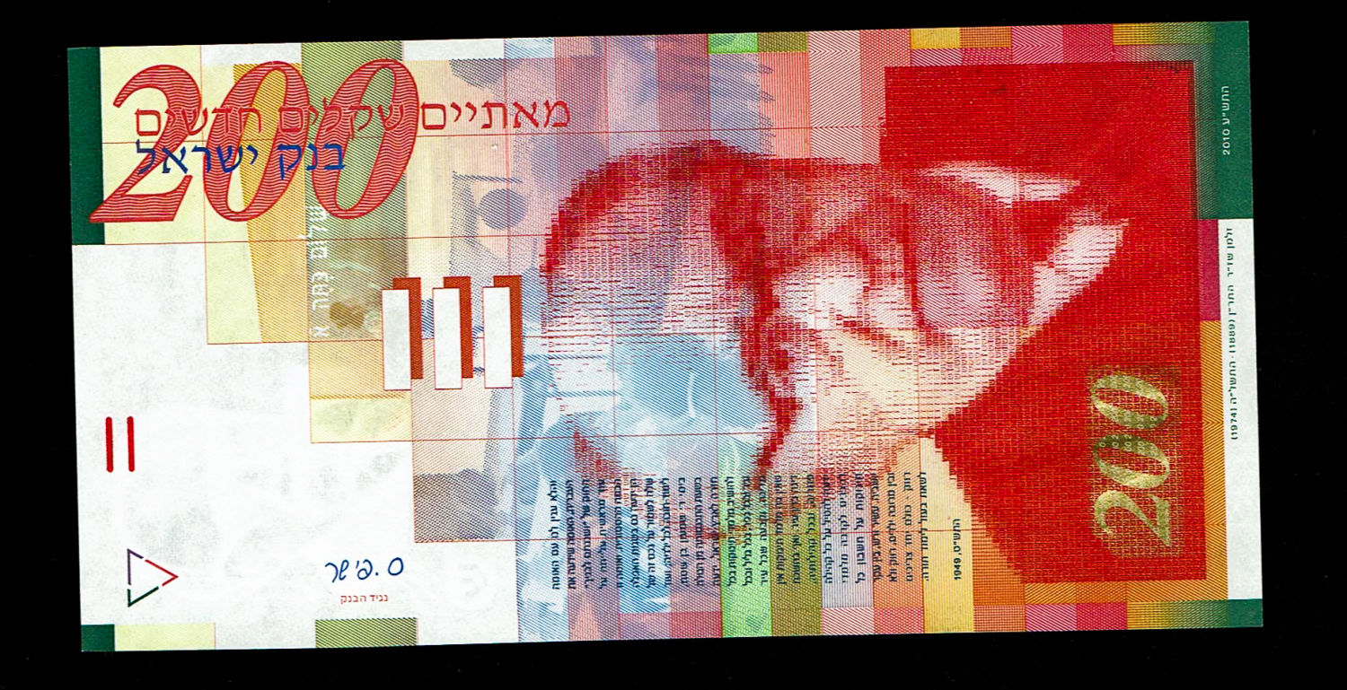 Israel - 200 Shekels 2010 - UNC
Front side: Portrait of Zalman Shazar; picture of pupils in an ... - 1 0