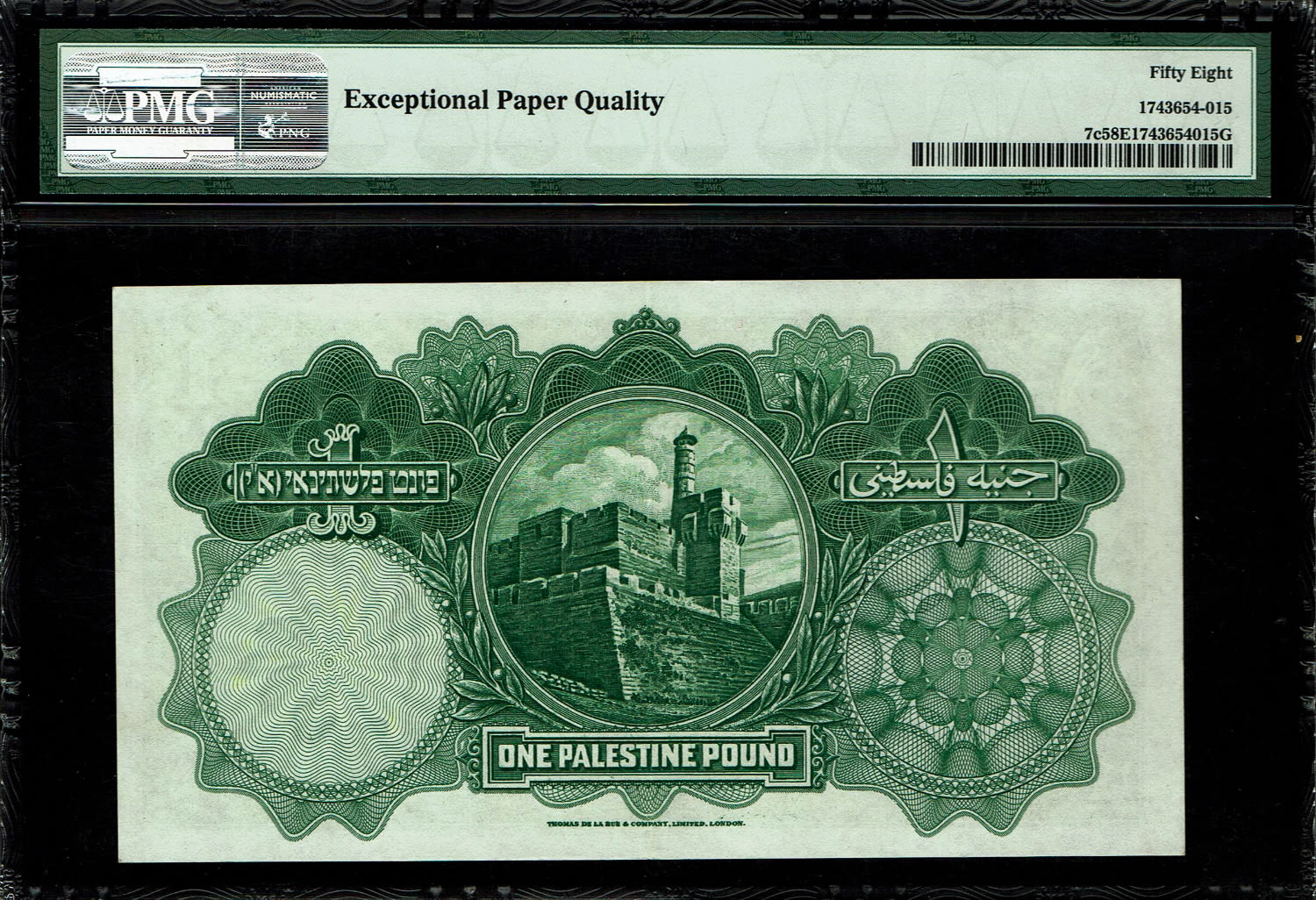 Palestine - 1 Pound 1939 - PMG 58 EPQ - Prefix T - Rare
Very high banknote, almost new, very ... - 1 1