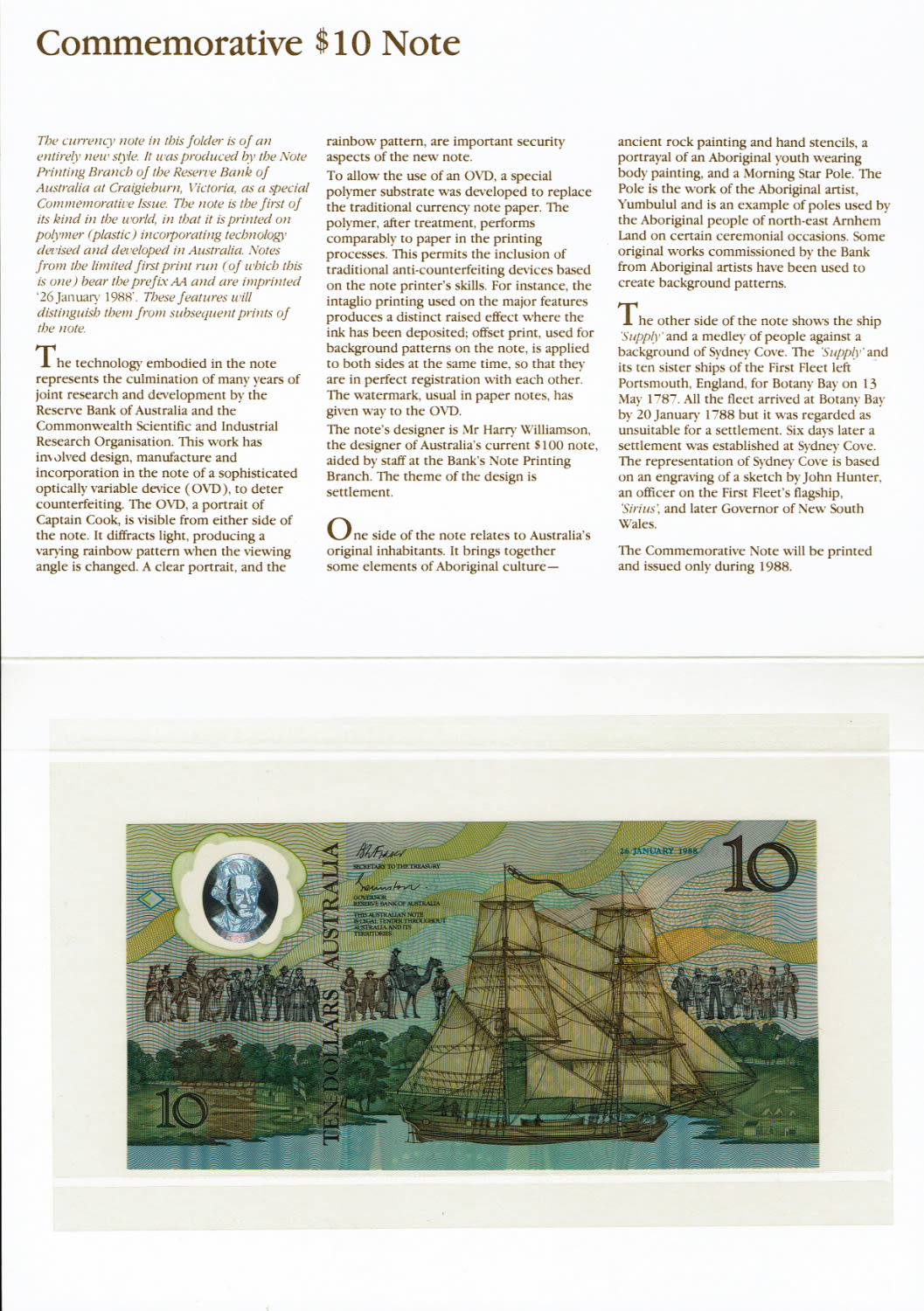 World - A pair of banknotes, Australia 10 Dollars 1988, Romania 2,000 lei 1999 - Are in their original cases - UNC - 1 2