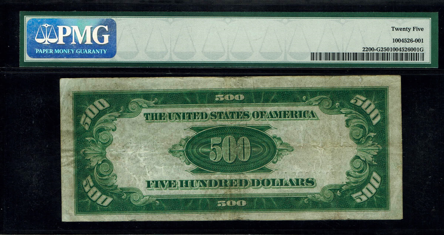 USA - 500 Dollars 1928 - PMG 25
The dollar (or US dollar, also known as the US dollar or US dollar) ... - 1 1