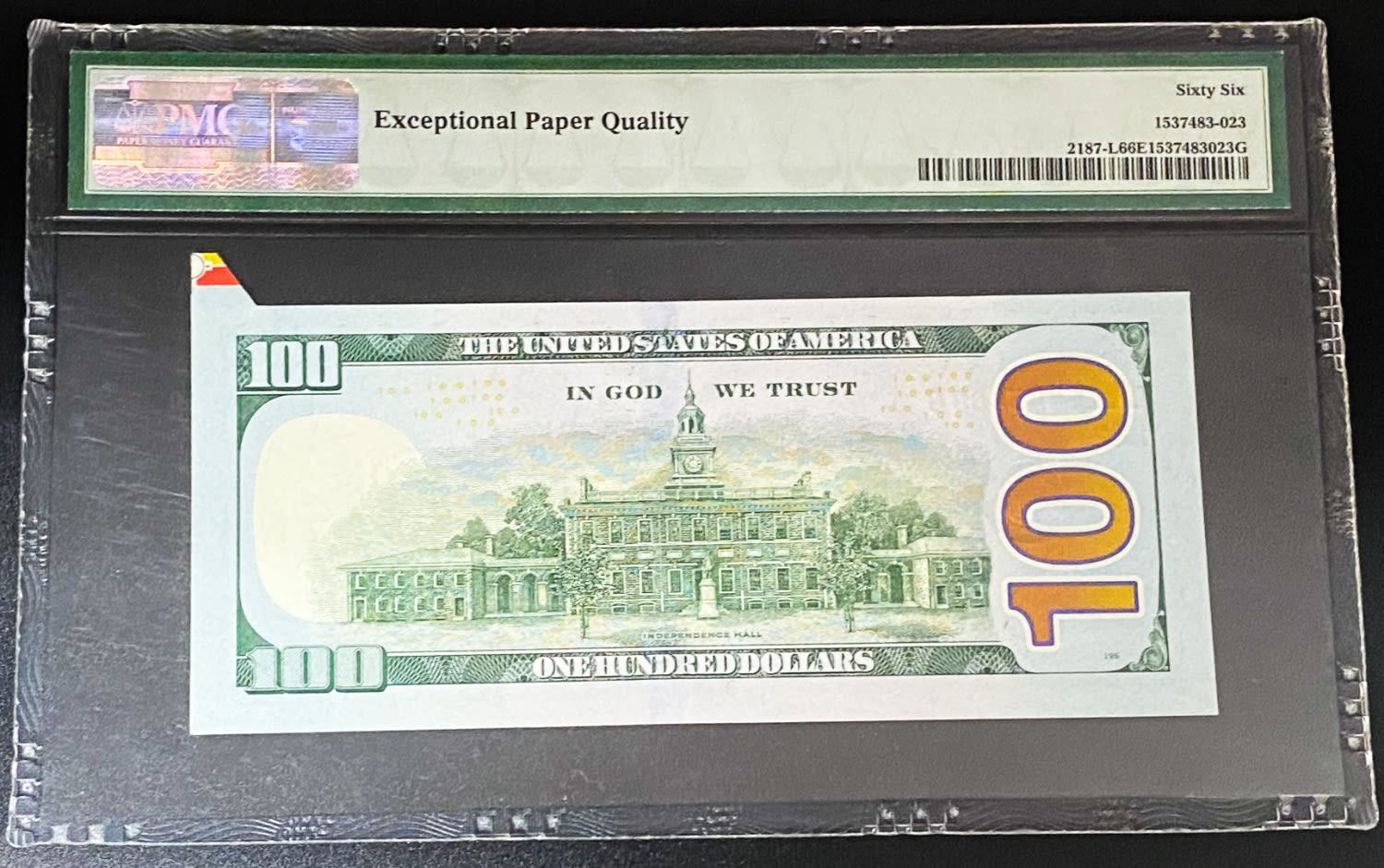 USA - 100 Dollars 2009 - Printing error, Fold over error - PMG 66 EPQ
The dollar (or US dollar, also ... - 1 1