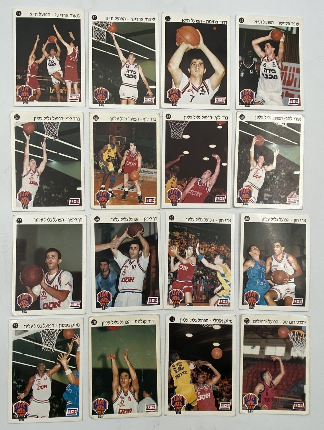קלפי איסוף - לוט 16 קלפי איסוף של אלבום Dunk של כוכבי הכדורסל בישראל בשנים 1993-1994 - לוט 3
הוצאת ארגון ... - 1 0