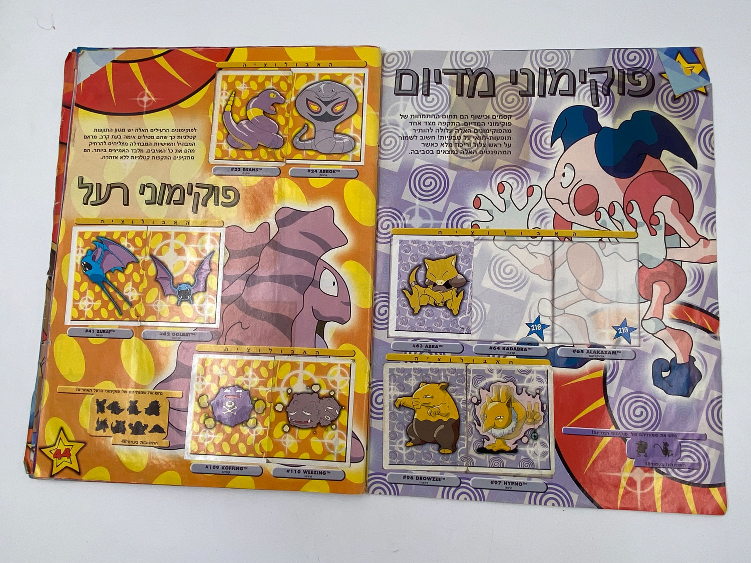 אלבומי מדבקות - אלבום מדבקות פוקימון, האלבום הראשון שיצא - עברית
יש קרע בכריכה מקדימה שתוקן - כמעט ... - 1 16