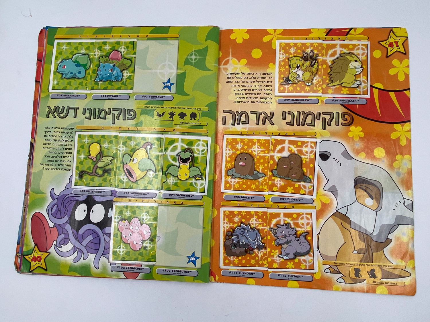 אלבומי מדבקות - אלבום מדבקות פוקימון, האלבום הראשון שיצא - עברית
יש קרע בכריכה מקדימה שתוקן - כמעט ... - 1 14
