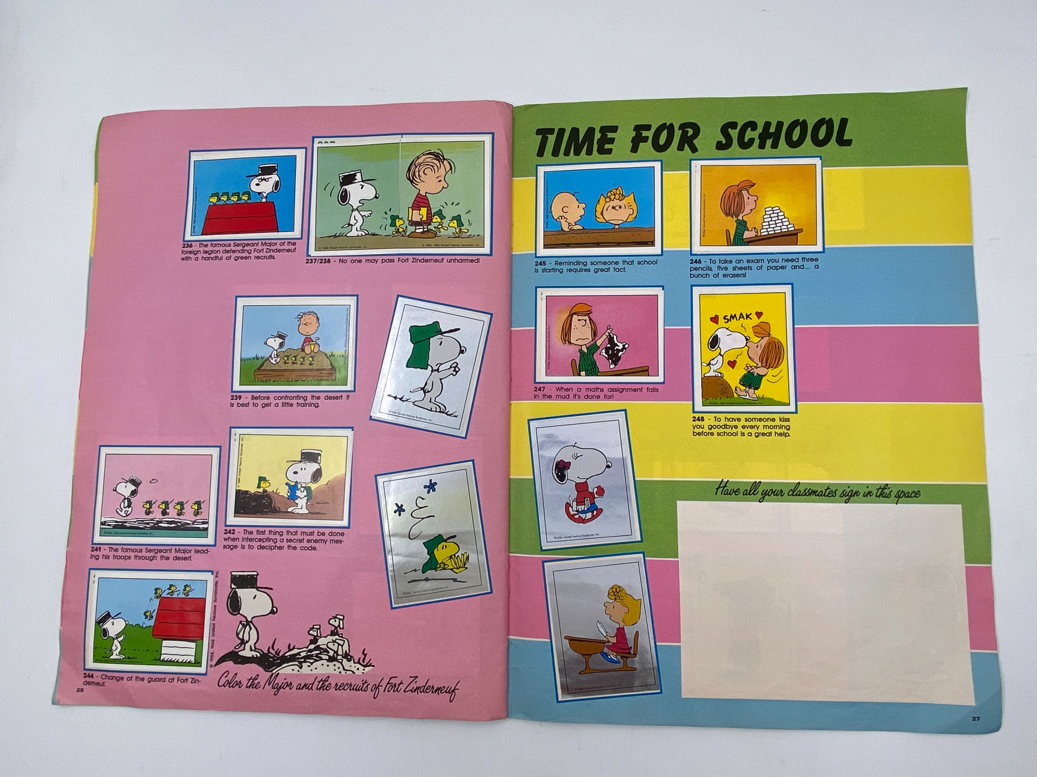 אלבומי מדבקות - אלבום מדבקות סנופי, "I love Snoopy", אנגלית - מלא - קשה להשגה
סנופי הוא שם כלב הביגל של ... - 1 6