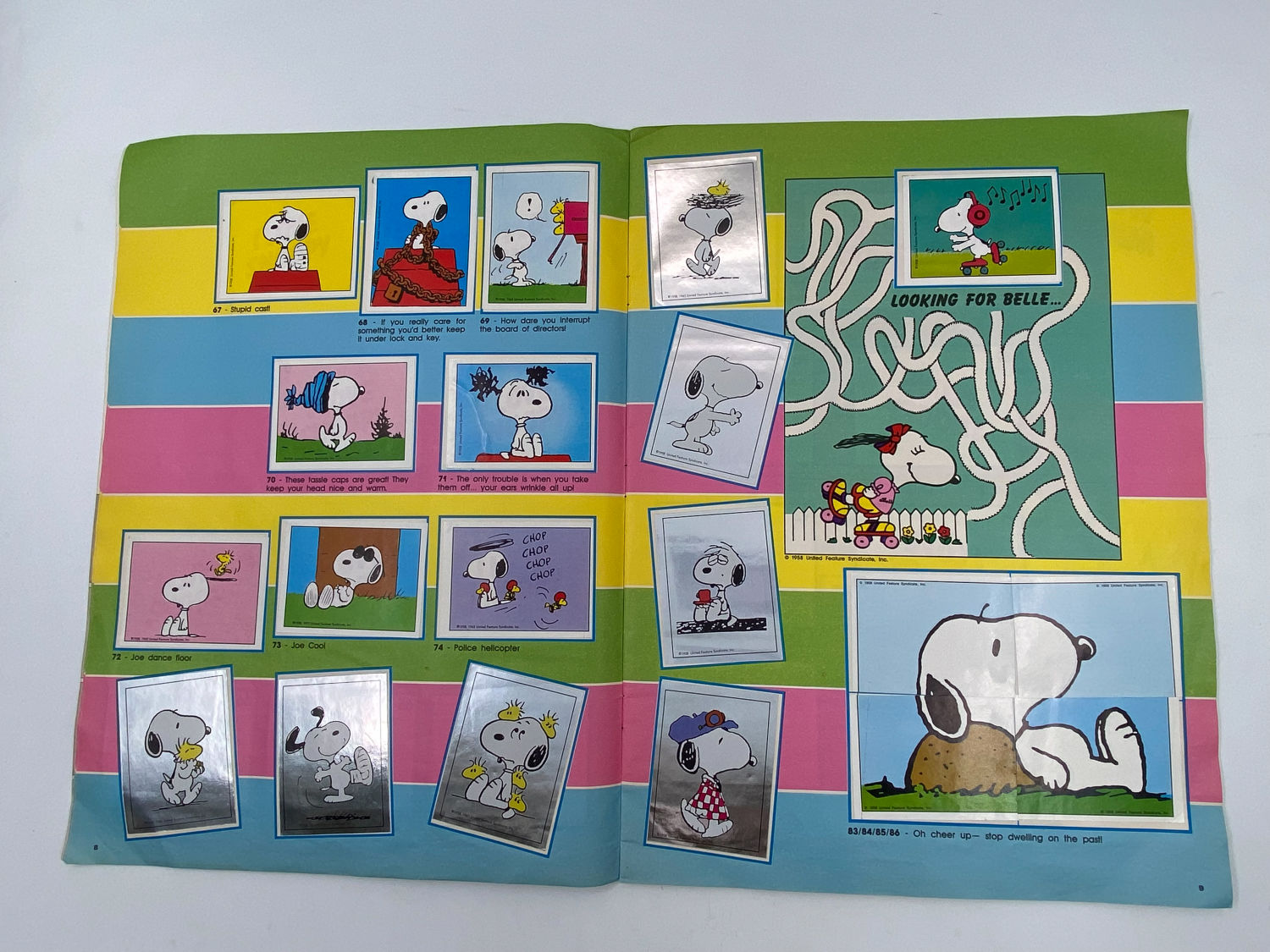 אלבומי מדבקות - אלבום מדבקות סנופי, "I love Snoopy", אנגלית - מלא - קשה להשגה
סנופי הוא שם כלב הביגל של ... - 1 15