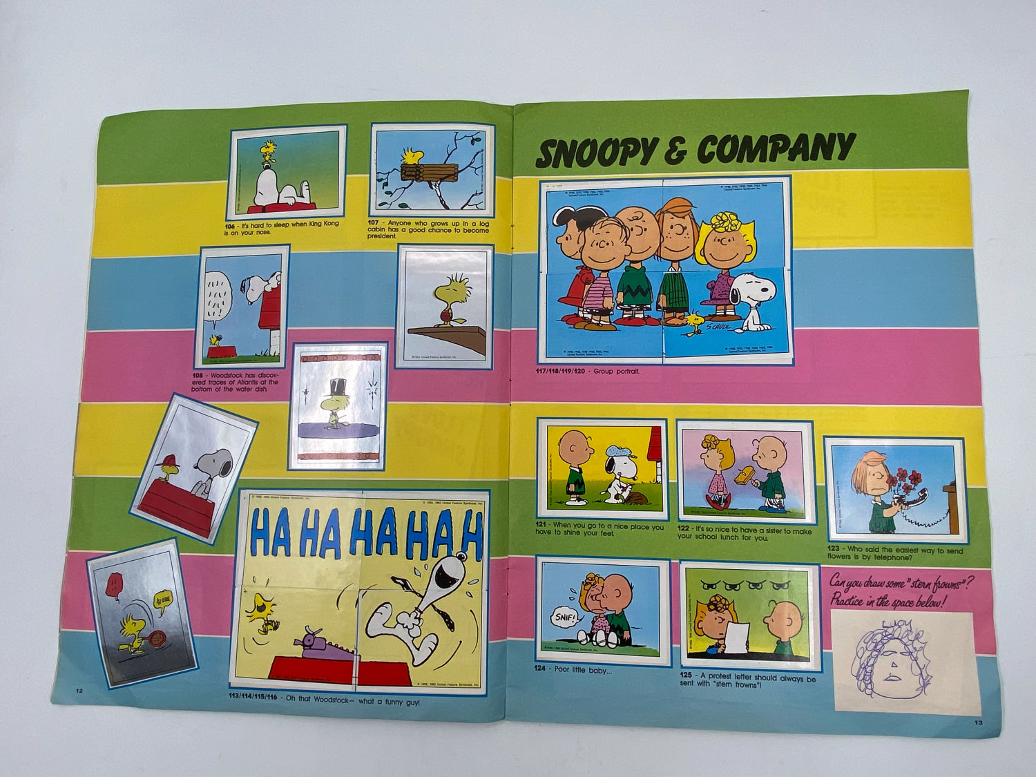 אלבומי מדבקות - אלבום מדבקות סנופי, "I love Snoopy", אנגלית - מלא - קשה להשגה
סנופי הוא שם כלב הביגל של ... - 1 17