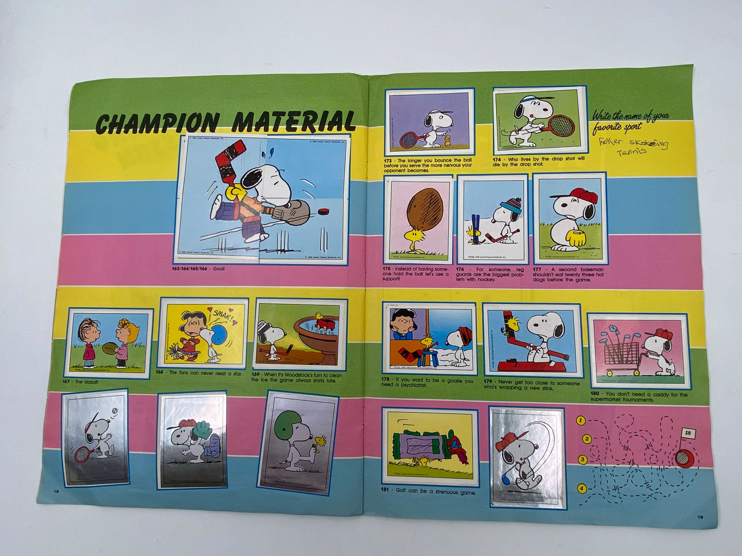 אלבומי מדבקות - אלבום מדבקות סנופי, "I love Snoopy", אנגלית - מלא - קשה להשגה
סנופי הוא שם כלב הביגל של ... - 1 2