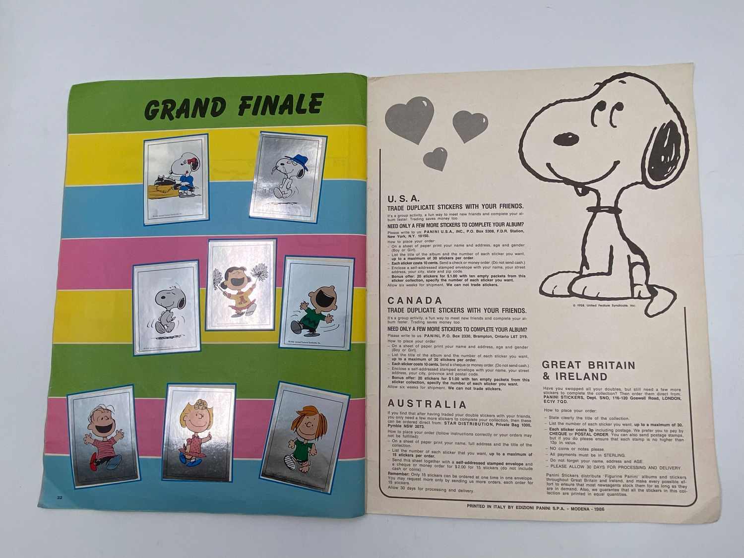 אלבומי מדבקות - אלבום מדבקות סנופי, "I love Snoopy", אנגלית - מלא - קשה להשגה
סנופי הוא שם כלב הביגל של ... - 1 9