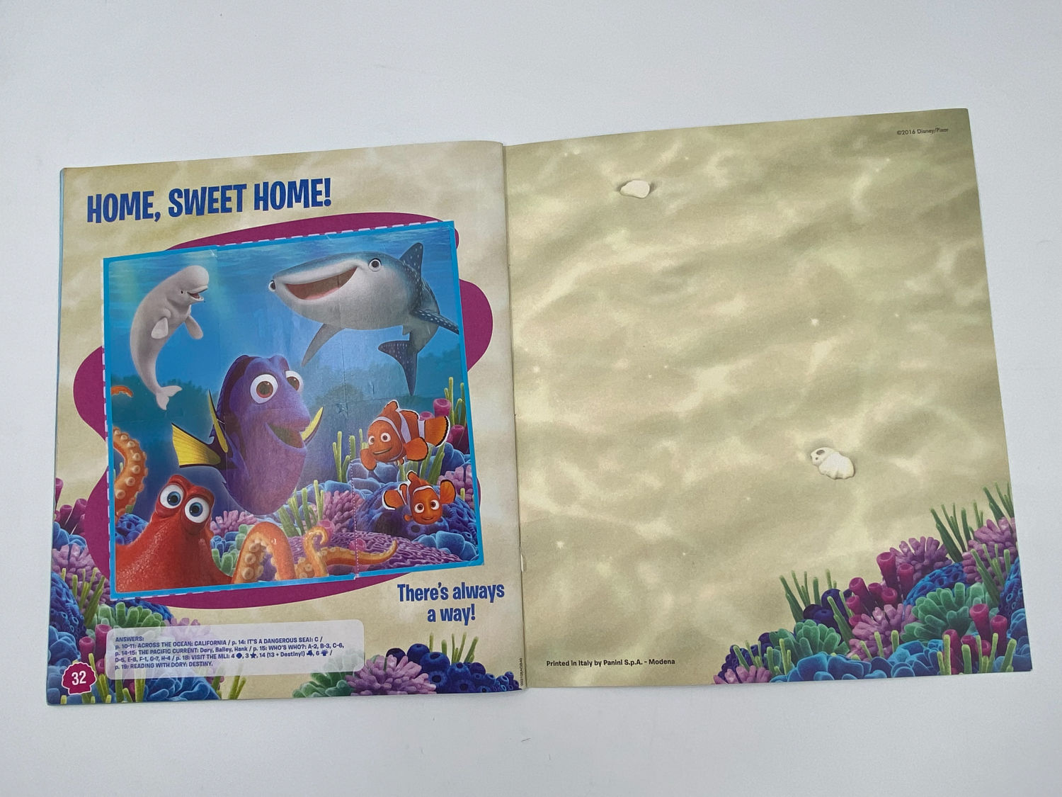 אלבומי מדבקות - אלבום מדבקות מוצאים את דורי, "Finding Dory", אנגלית - מלא
מוצאים את דורי (באנגלית: ... - 1 13