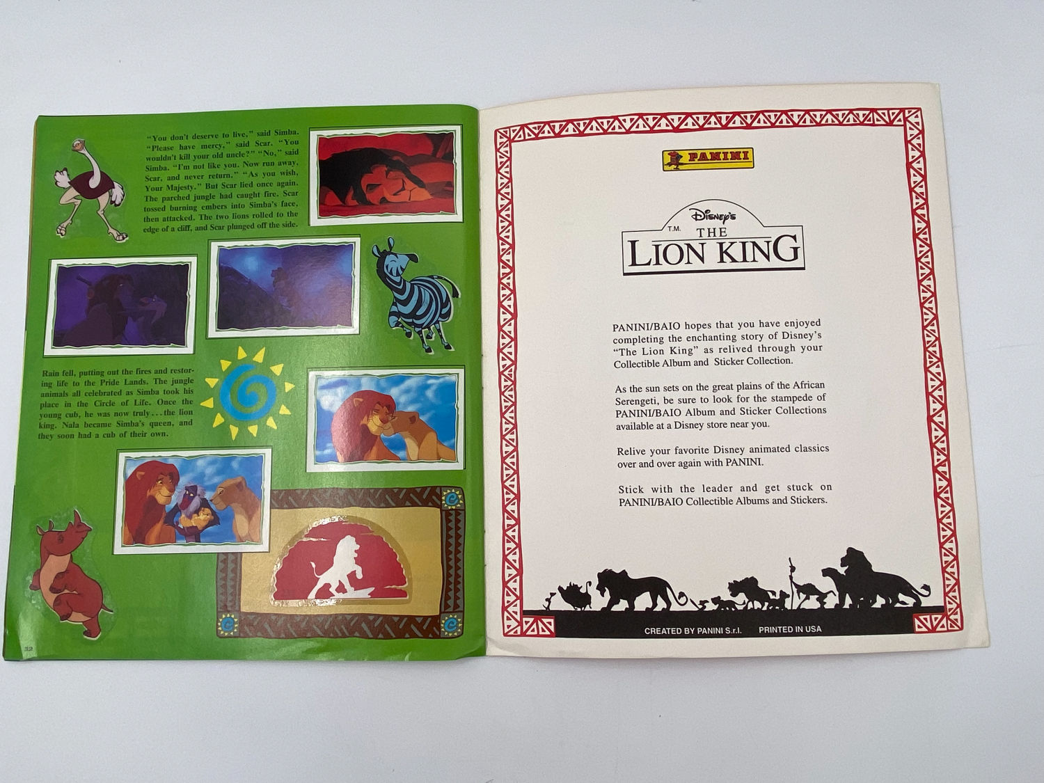 אלבומי מדבקות - אלבום מדבקות מלך האריות, "The Lion king", אנגלית - מלא
מלך האריות (באנגלית: The Lion ... - 1 9