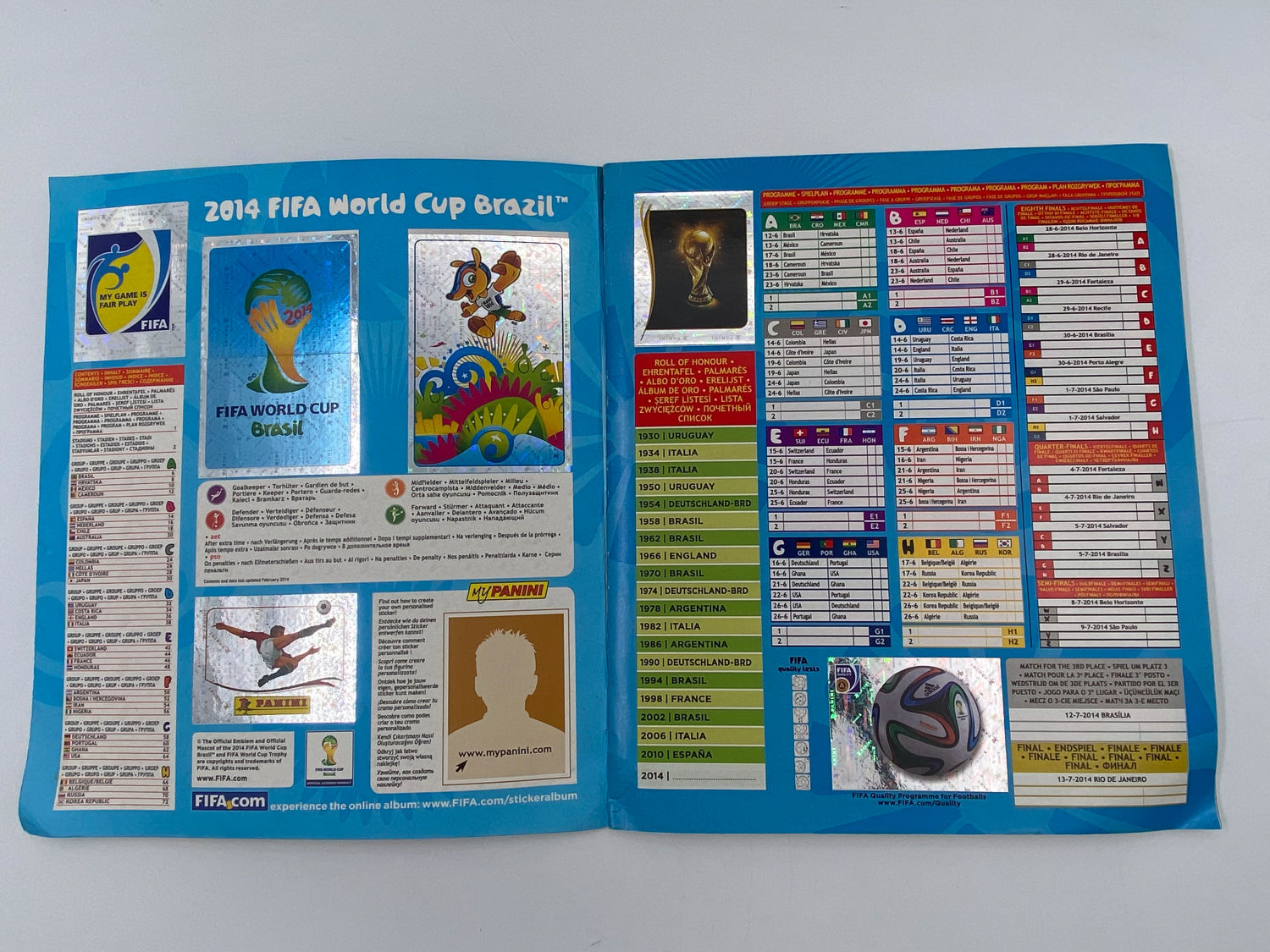 אלבומי מדבקות - אלבום מונדיאל ברזיל 2014, "FIFA WOURLD CUP BRAZIL", אנגלית - מלא
מונדיאל 2014 הוא הטורניר ... - 1 11