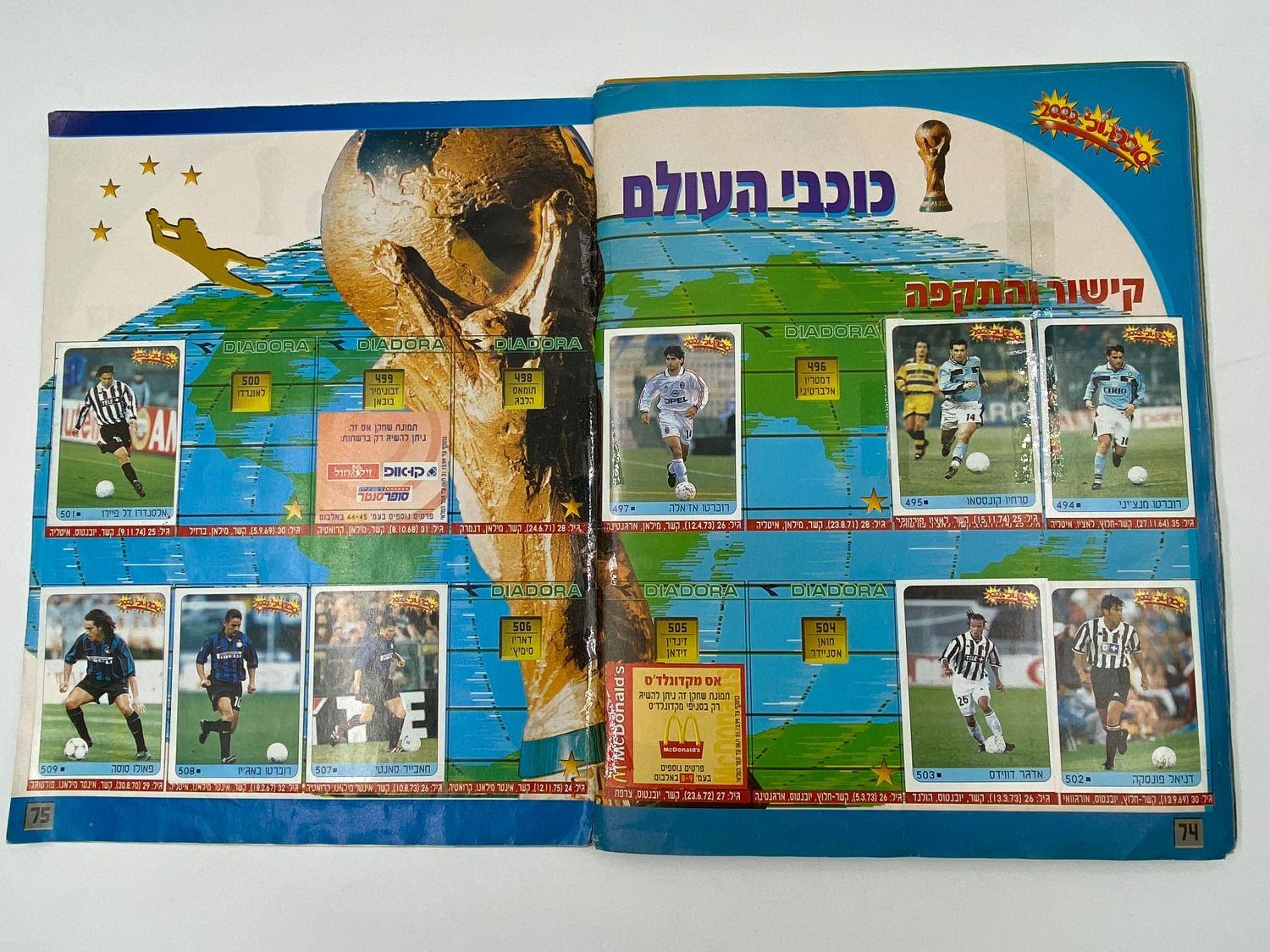 אלבומי מדבקות - אלבום סופרגול 2000, אלבום המילניום
סוּפרגוֹל הוא שמו של אלבום איסוף מדבקות מאת חברת P.M.I ... - 1 30