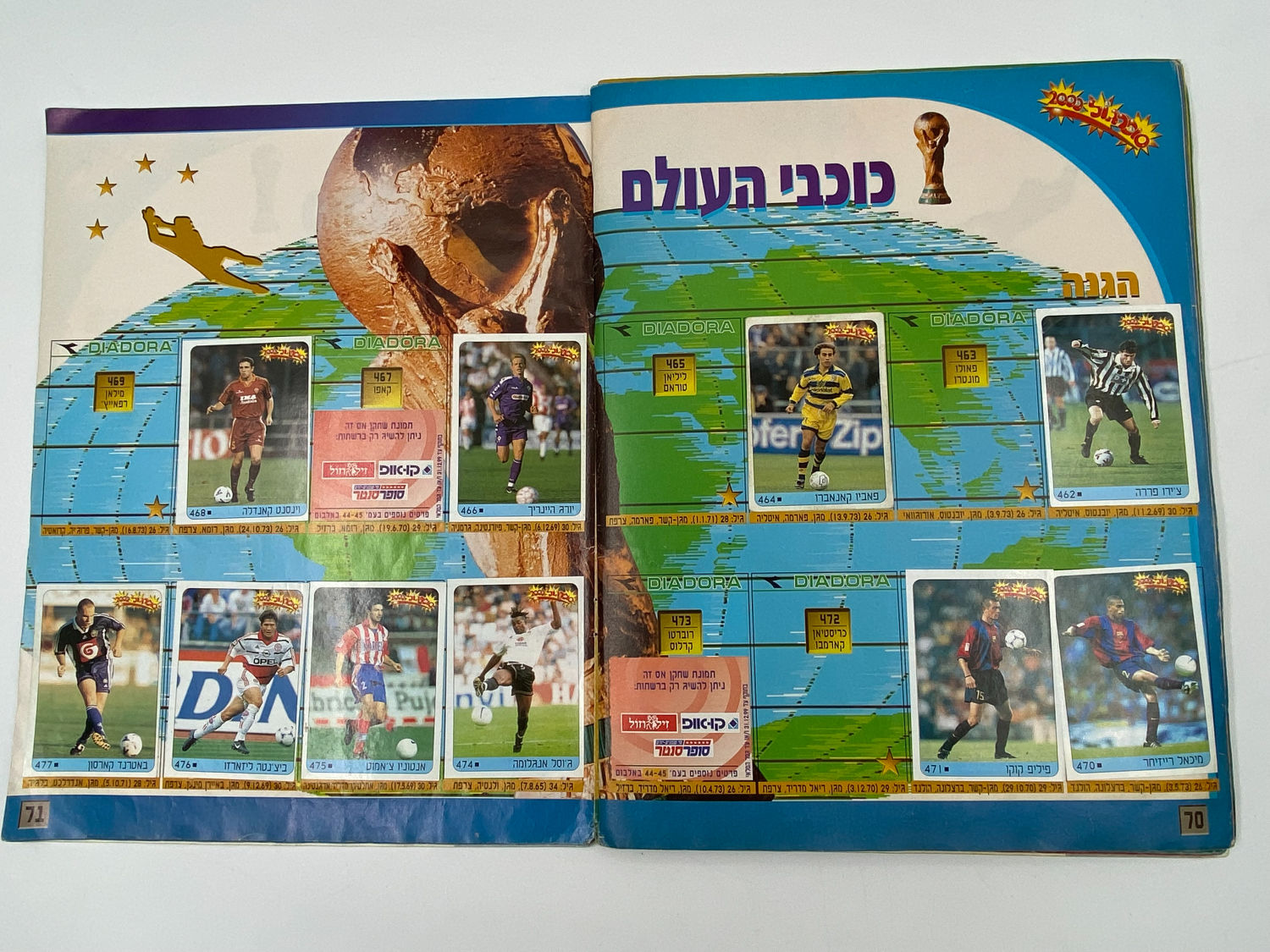 אלבומי מדבקות - אלבום סופרגול 2000, אלבום המילניום
סוּפרגוֹל הוא שמו של אלבום איסוף מדבקות מאת חברת P.M.I ... - 1 28