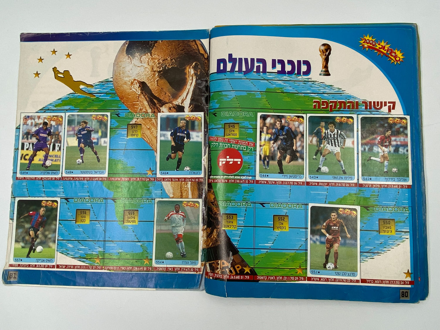 אלבומי מדבקות - אלבום סופרגול 2000, אלבום המילניום
סוּפרגוֹל הוא שמו של אלבום איסוף מדבקות מאת חברת P.M.I ... - 1 34