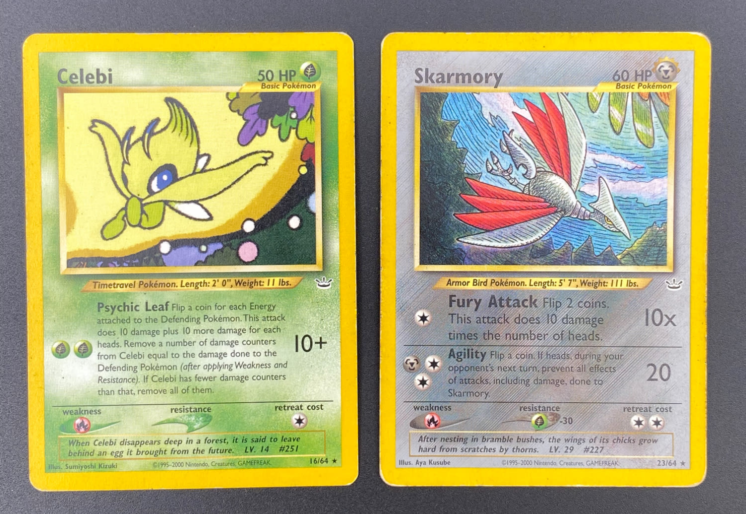 קלפי איסוף - לוט של 12 קלפי פוקיומן באנגלית - Rare + Holo Rare - Used - Neo Discovery and Legendary ... - 1 5