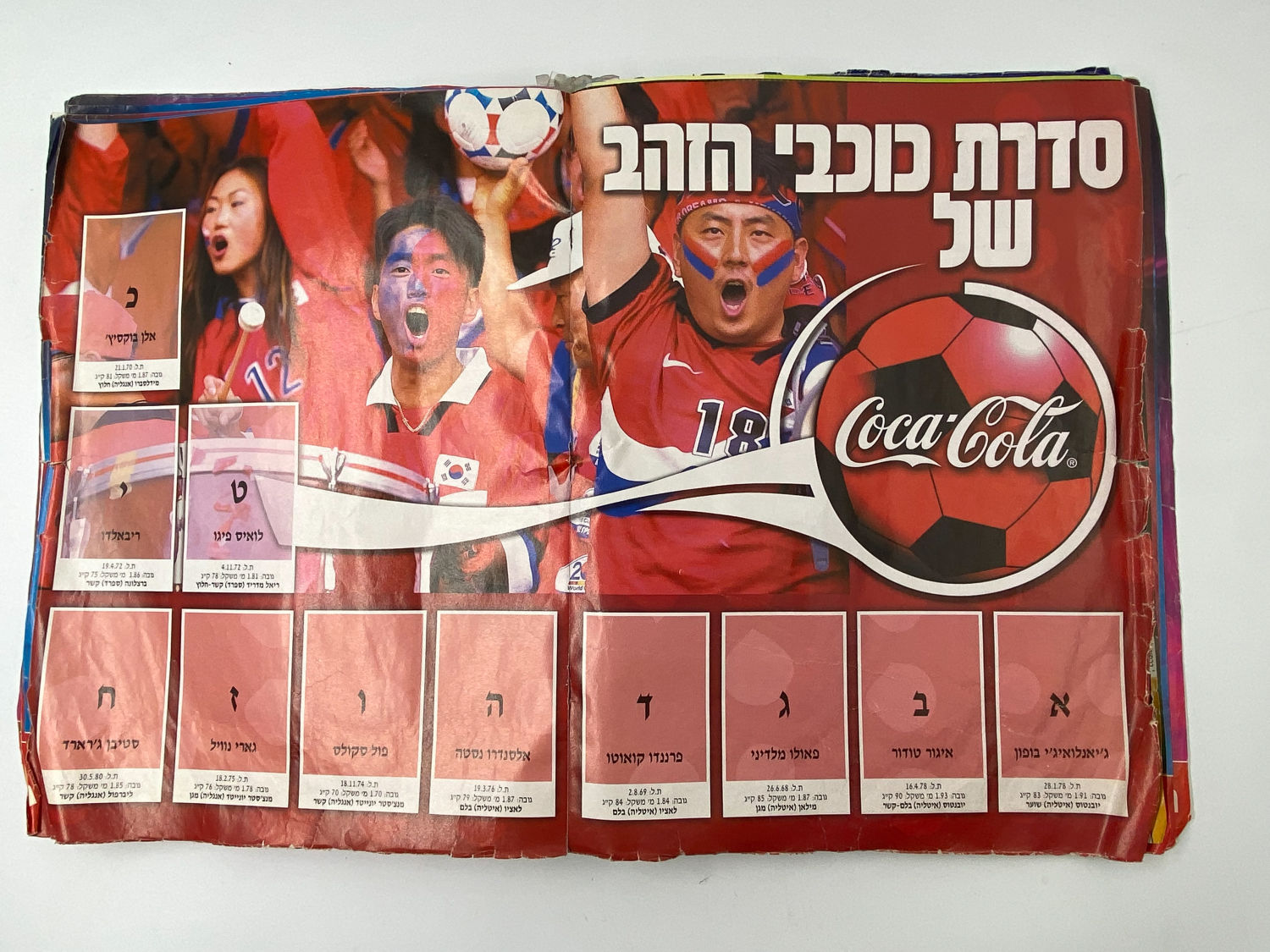 אלבומי מדבקות - אלבום סופרגול מונדיאל 2002, קוריאה יפן - מצב גרוע מאוד, מומלץ לקנות להשלמת מדבקות ... - 1 18