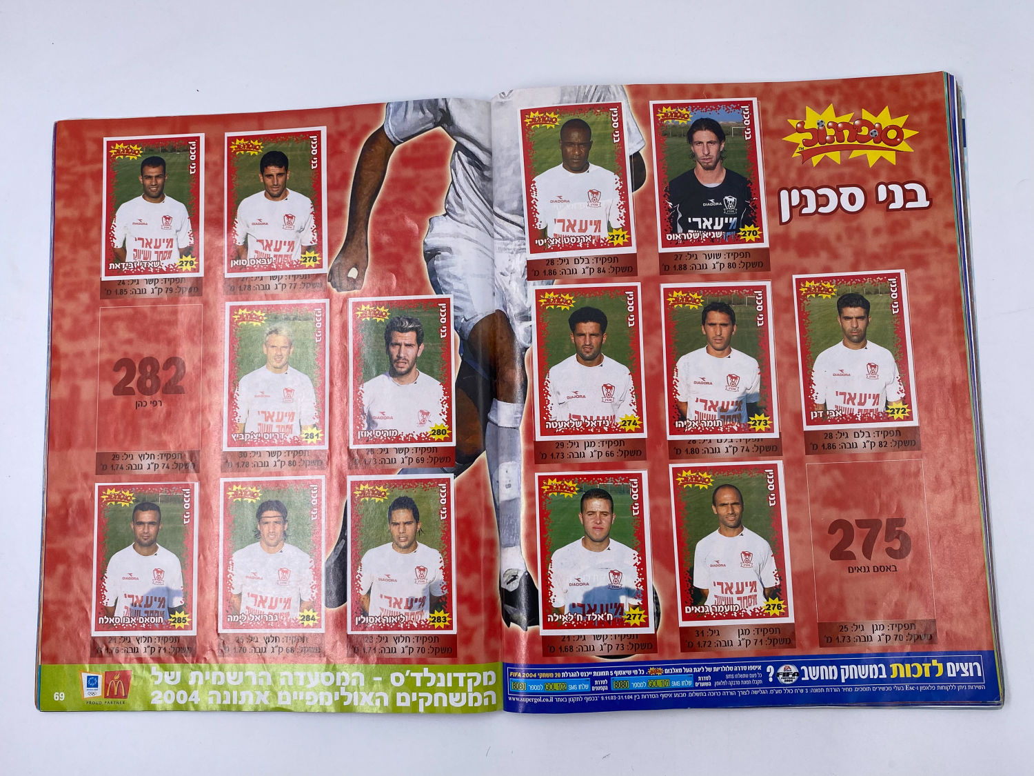 אלבומי מדבקות - אלבום סופרגול 2003-2004
סוּפרגוֹל הוא שמו של אלבום איסוף מדבקות מאת חברת P.M.I ... - 1 28