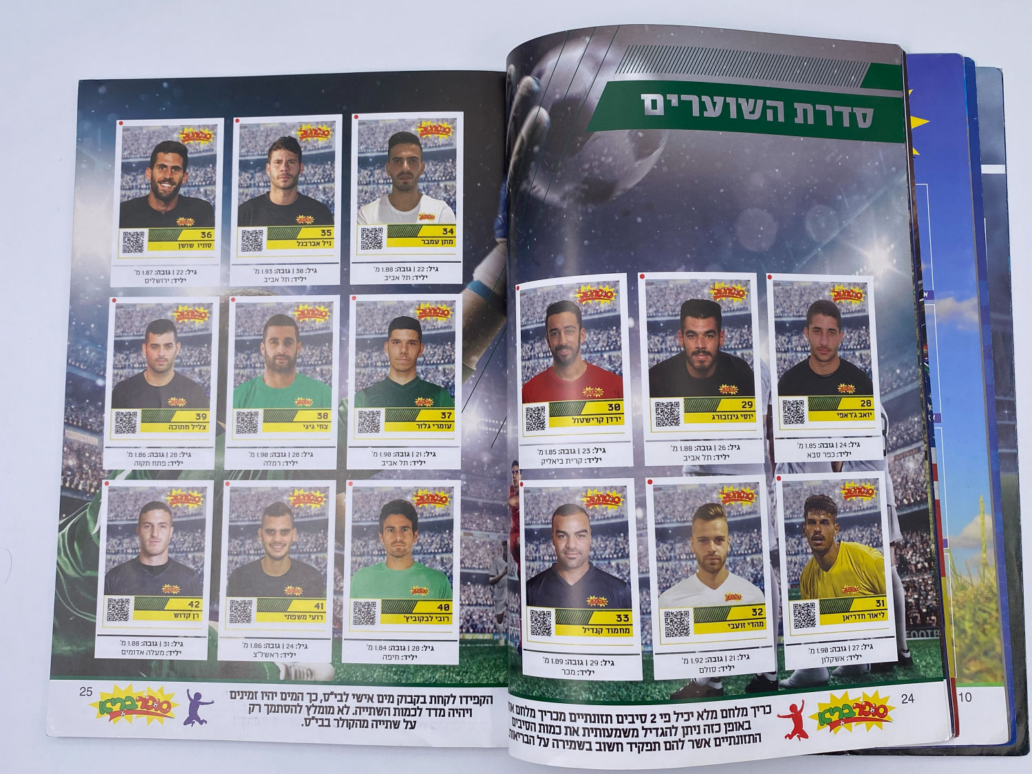 אלבומי מדבקות - אלבום סופרגול 2013-2014
סוּפרגוֹל הוא שמו של אלבום איסוף מדבקות מאת חברת P.M.I, בשיתוף עם ... - 1 17