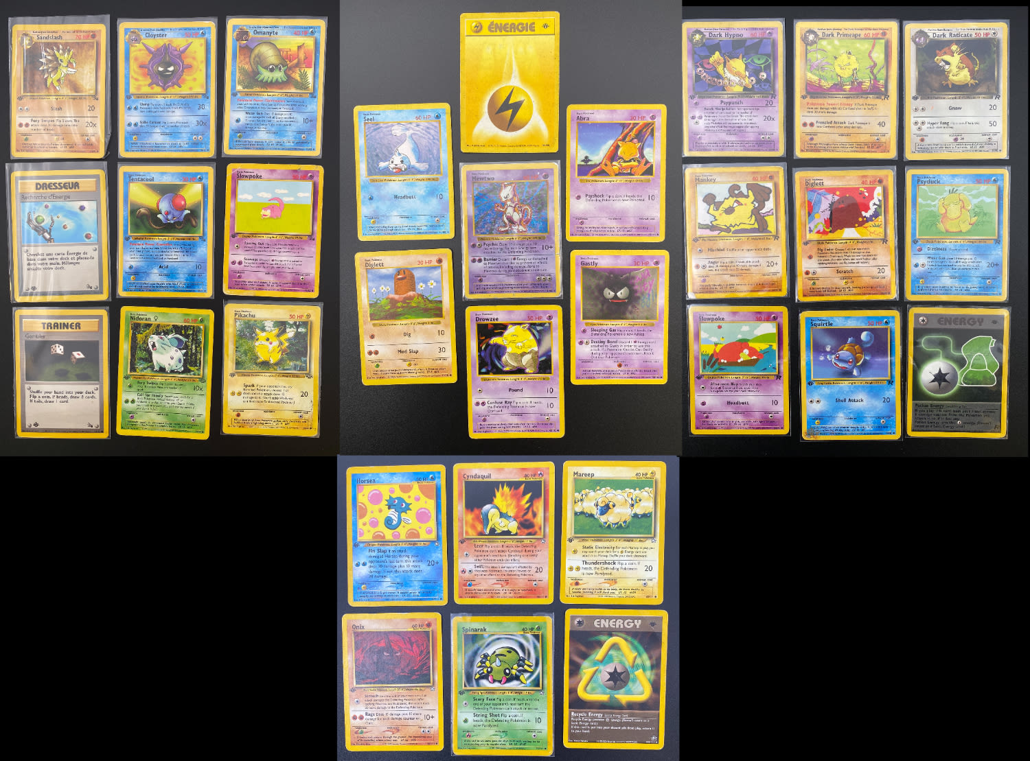 קלפי איסוף - לוט 31 קלפי פוקימון באנגלית - Rare, Holo Rare, 1st Edition, Shadowless, 1st Edition and Shadowless ... - 1 0