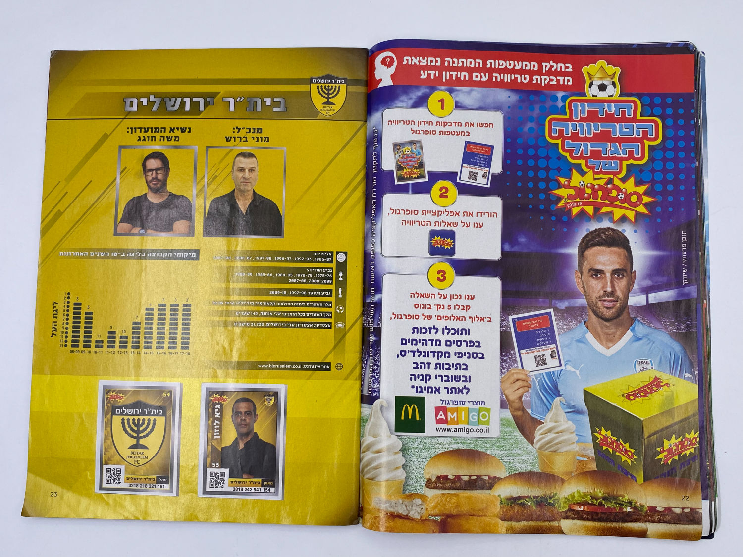 אלבומי מדבקות - אלבום סופרגול 2018-2019
סוּפרגוֹל הוא שמו של אלבום איסוף מדבקות מאת חברת P.M.I, בשיתוף עם ... - 1 44