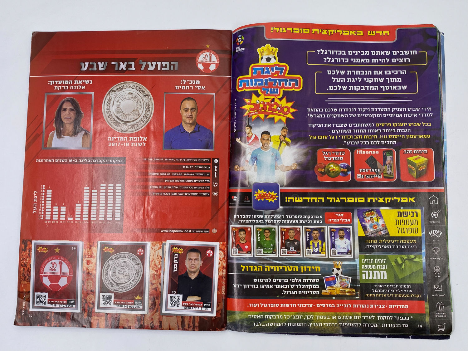 אלבומי מדבקות - אלבום סופרגול 2018-2019
סוּפרגוֹל הוא שמו של אלבום איסוף מדבקות מאת חברת P.M.I, בשיתוף עם ... - 1 22