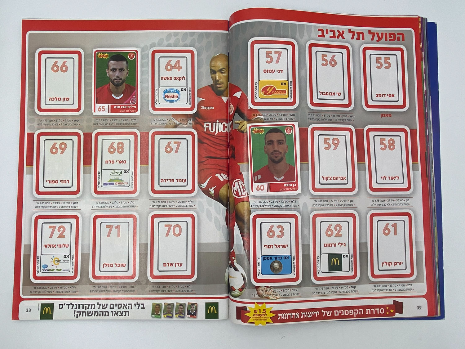 אלבומי מדבקות - אלבום סופרגול 2014-2015
סוּפרגוֹל הוא שמו של אלבום איסוף מדבקות מאת חברת P.M.I, בשיתוף עם ... - 1 9